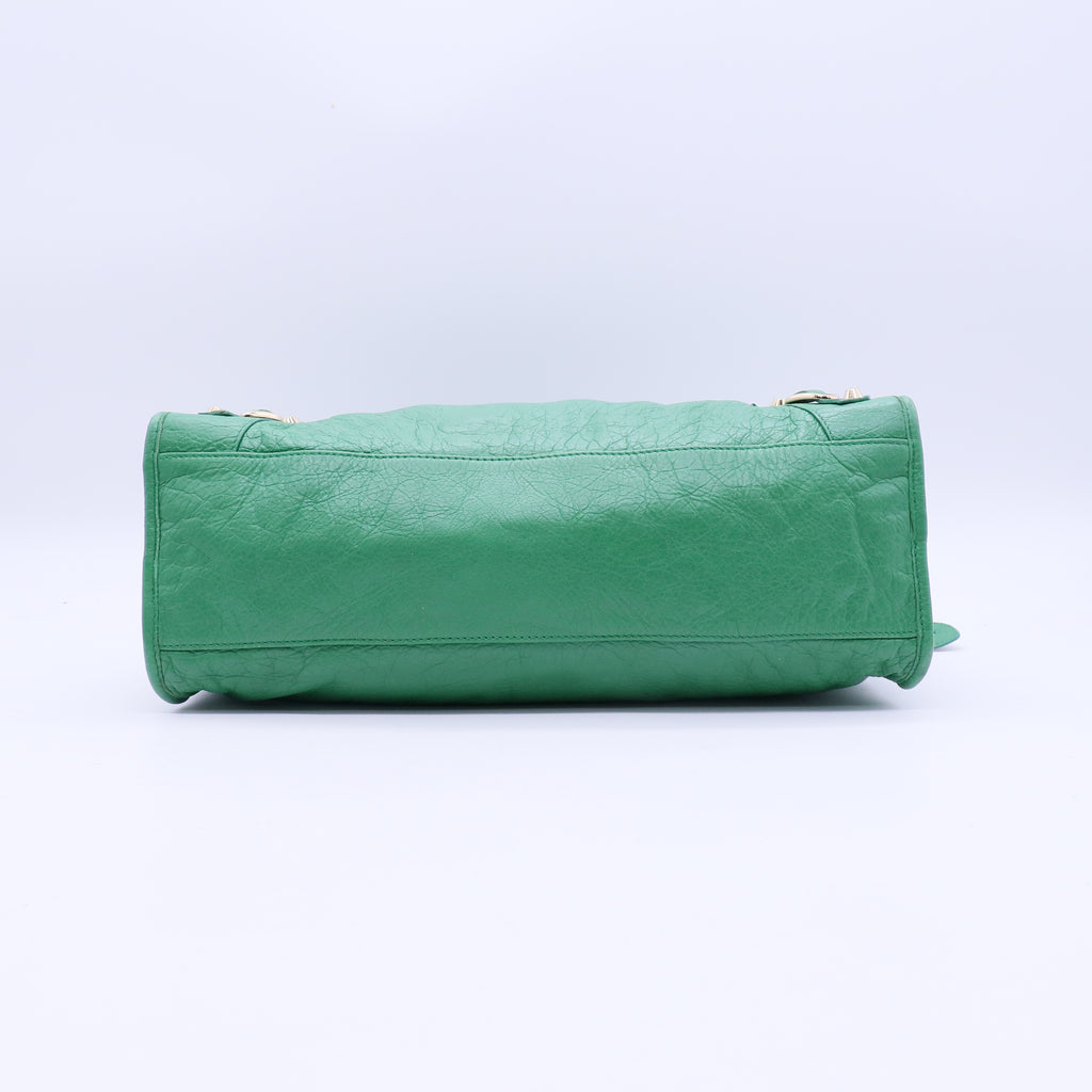 Balenciaga Agneau Classic Silver Hardware S City Magic Green twins LDJ3916