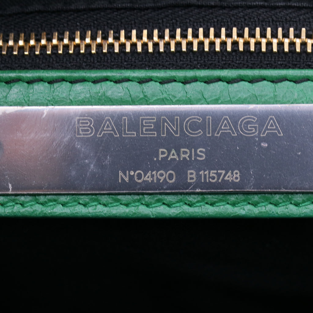 Balenciaga Agneau Classic Silver Hardware S City Magic Green twins LDJ3916