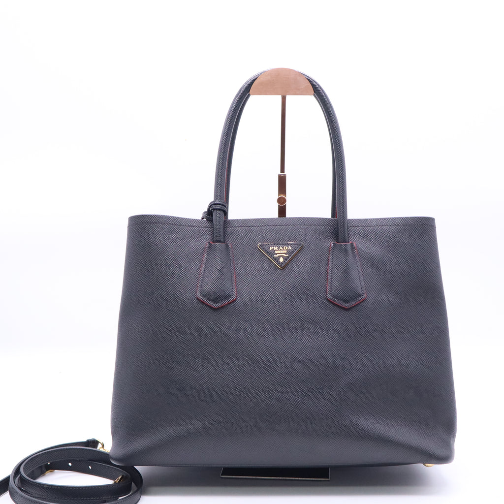 Cuir Double Tote Saffiano Leather Medium  B21434