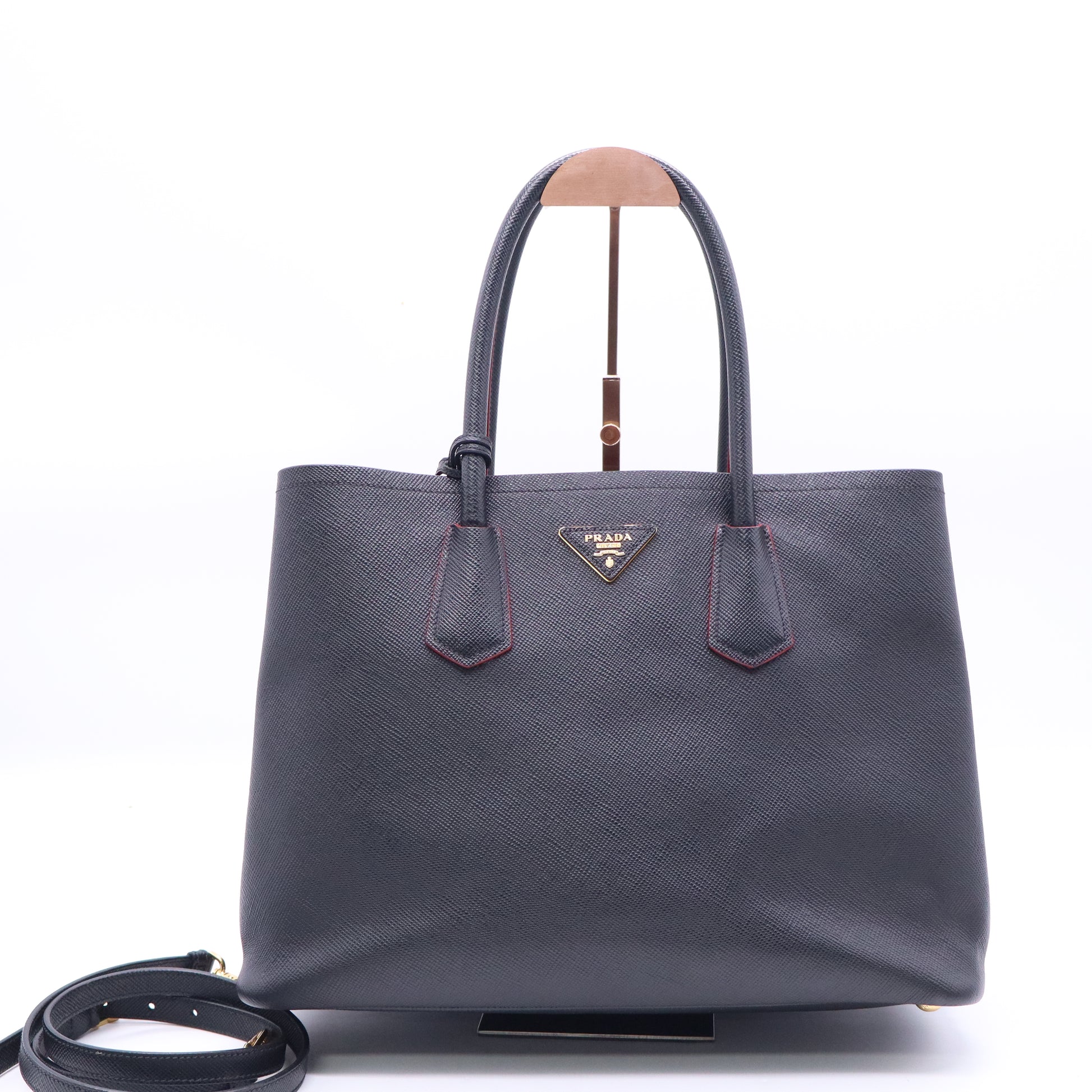 Cuir Double Tote Saffiano Leather Medium  B21434