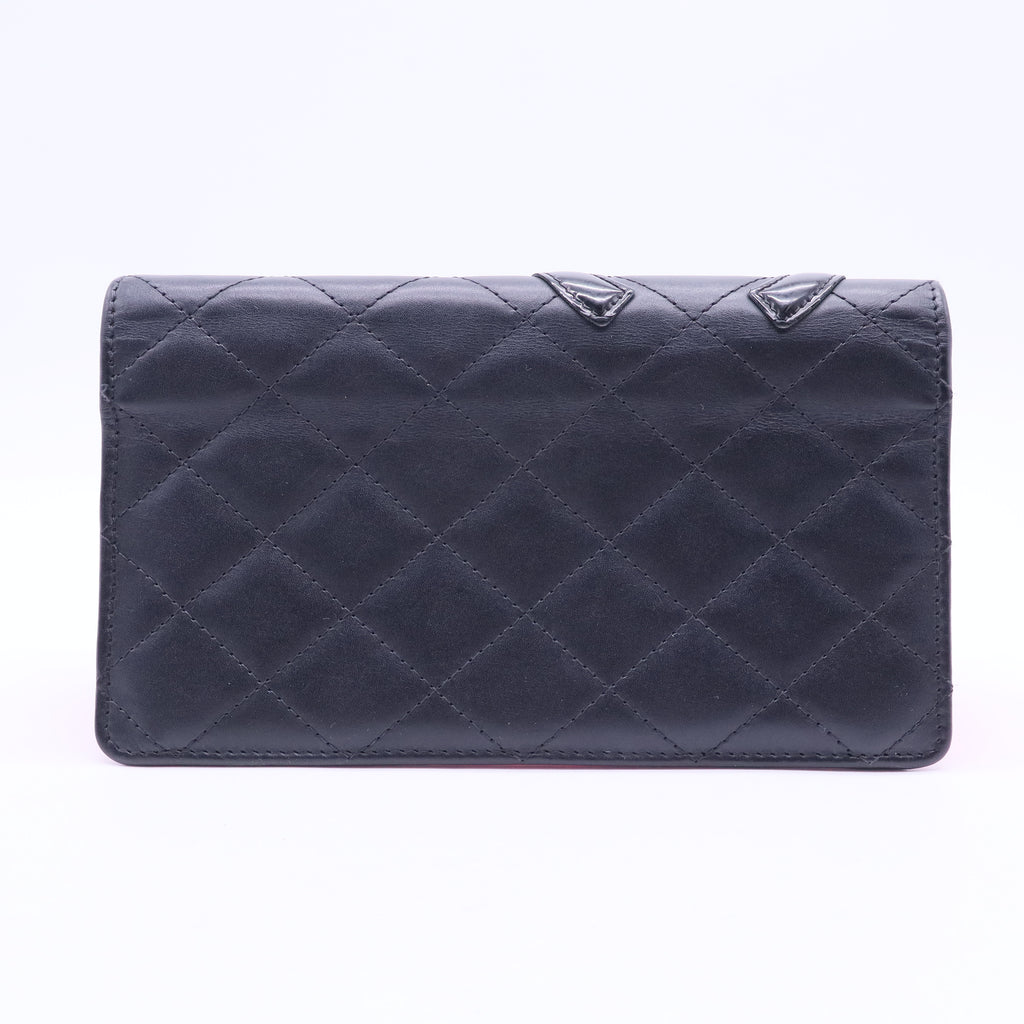 Black Leather Cambon Ligne Bifold Wallet W11302