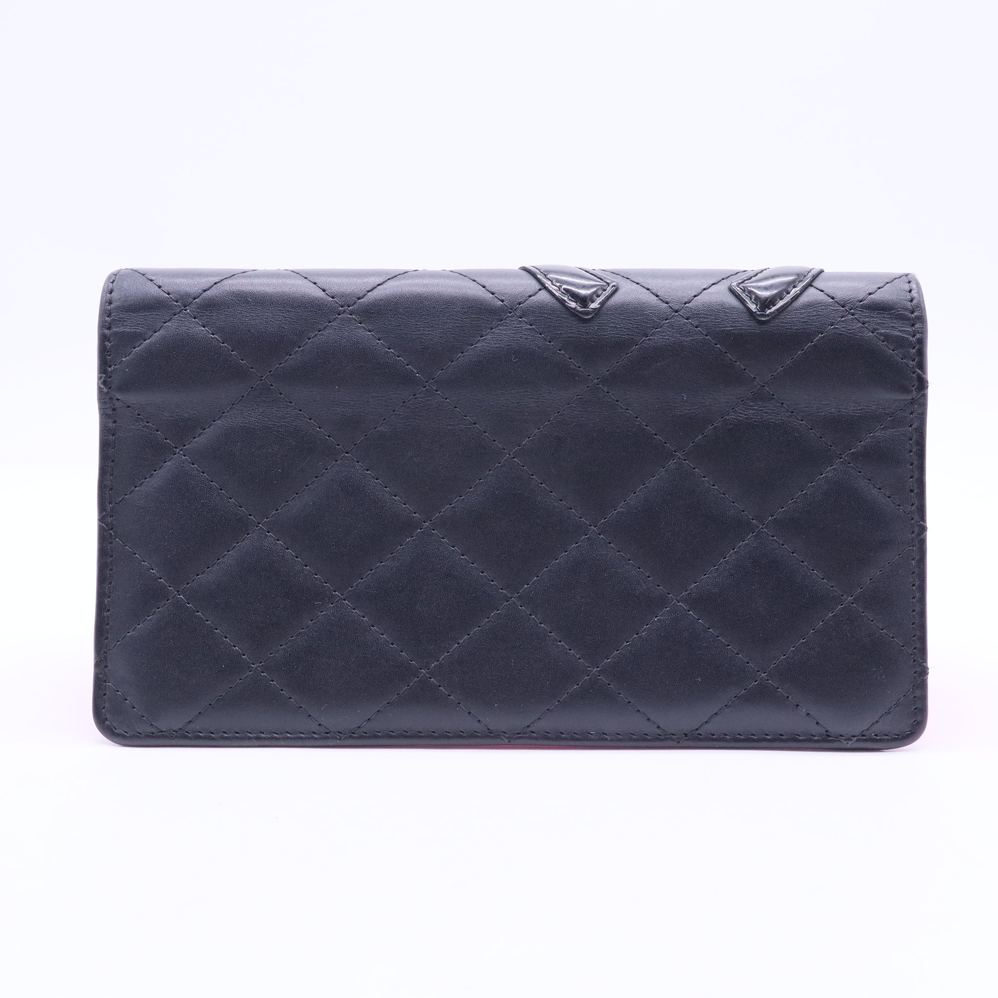 Black Leather Cambon Ligne Bifold Wallet W11302
