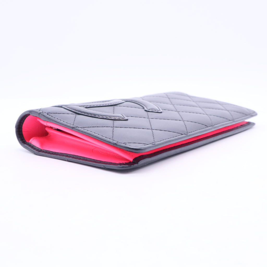 Black Leather Cambon Ligne Bifold Wallet W11302