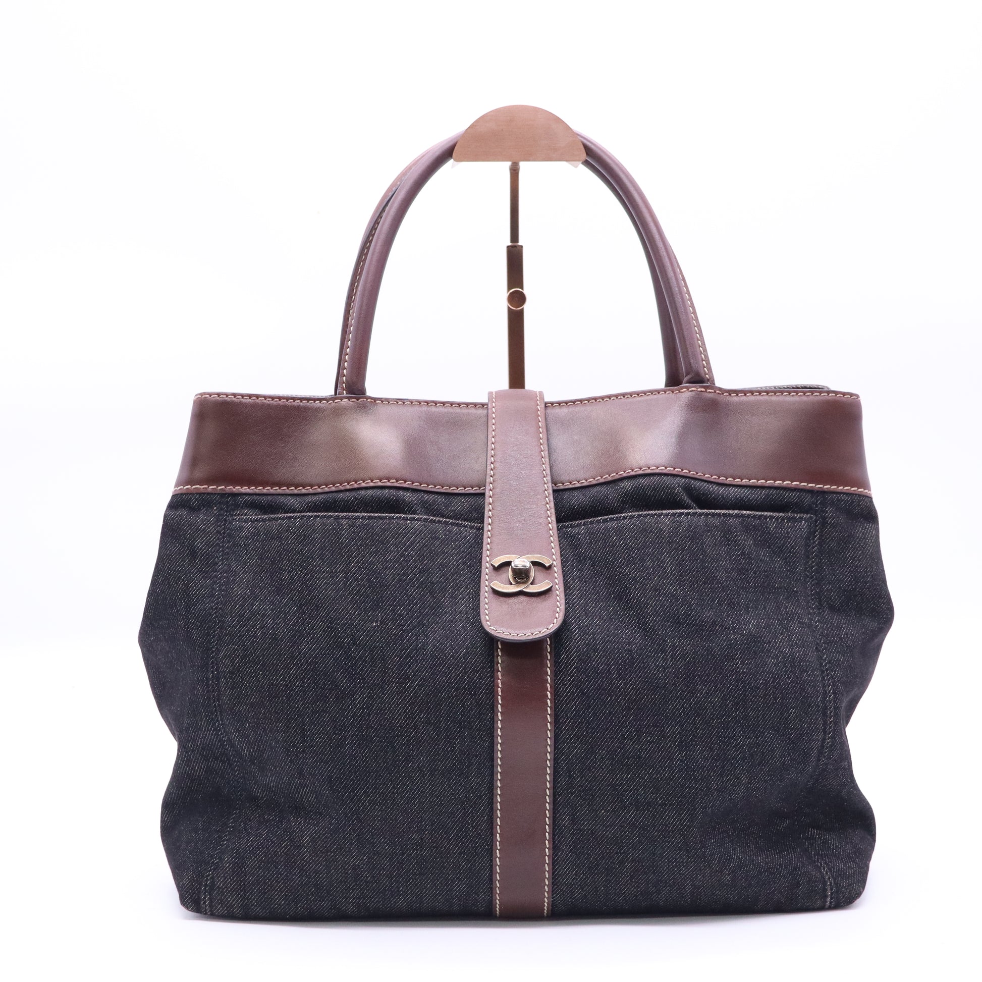 Chanel Denim CC Tote Bag Twins B21458