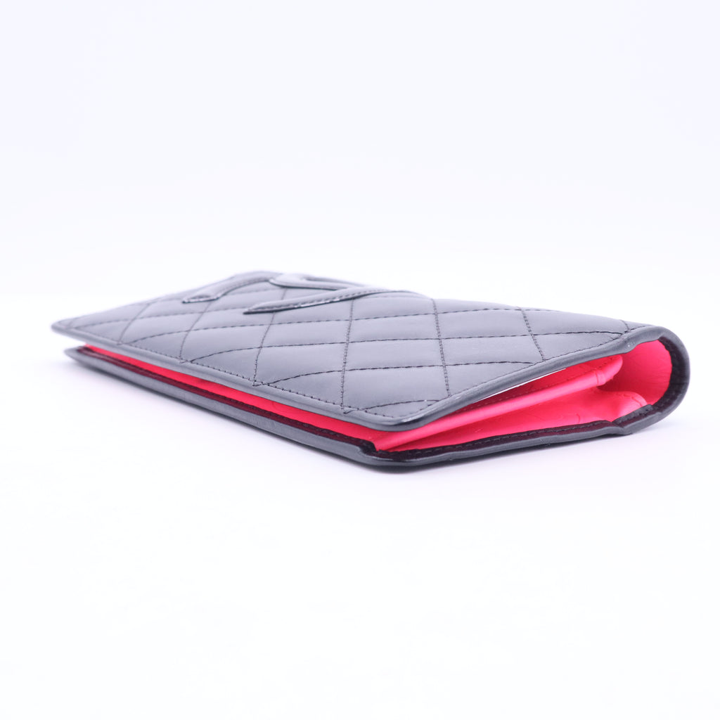 Black Leather Cambon Ligne Bifold Wallet W11302