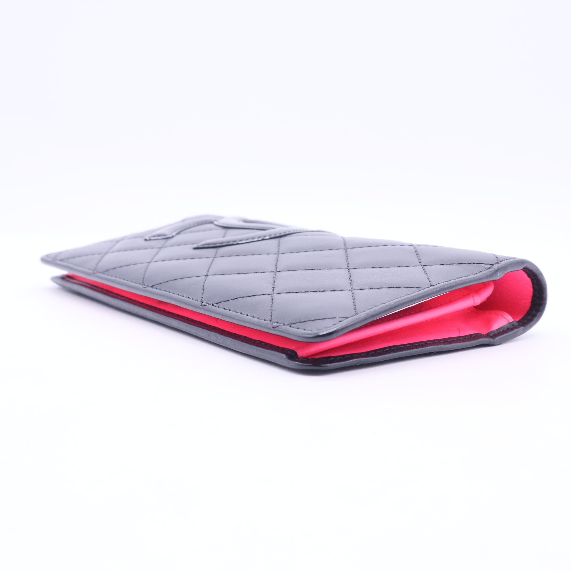 Black Leather Cambon Ligne Bifold Wallet W11302