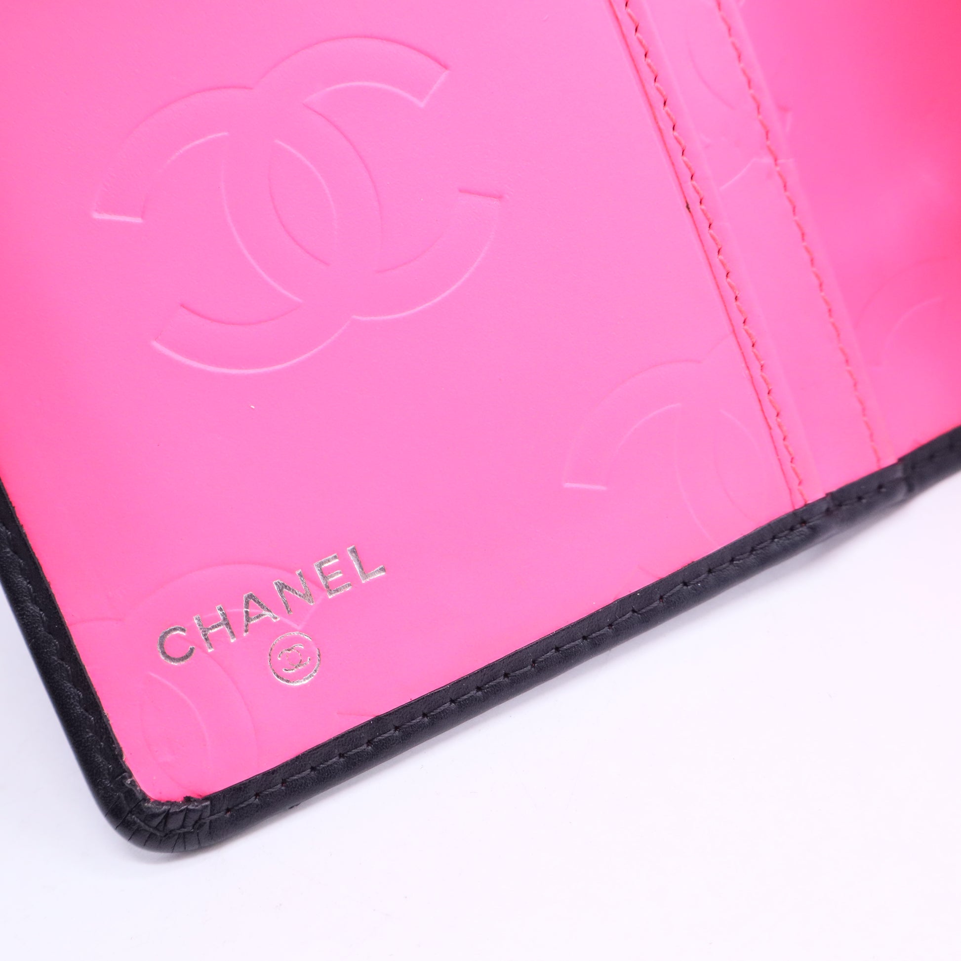 Black Leather Cambon Ligne Bifold Wallet W11302