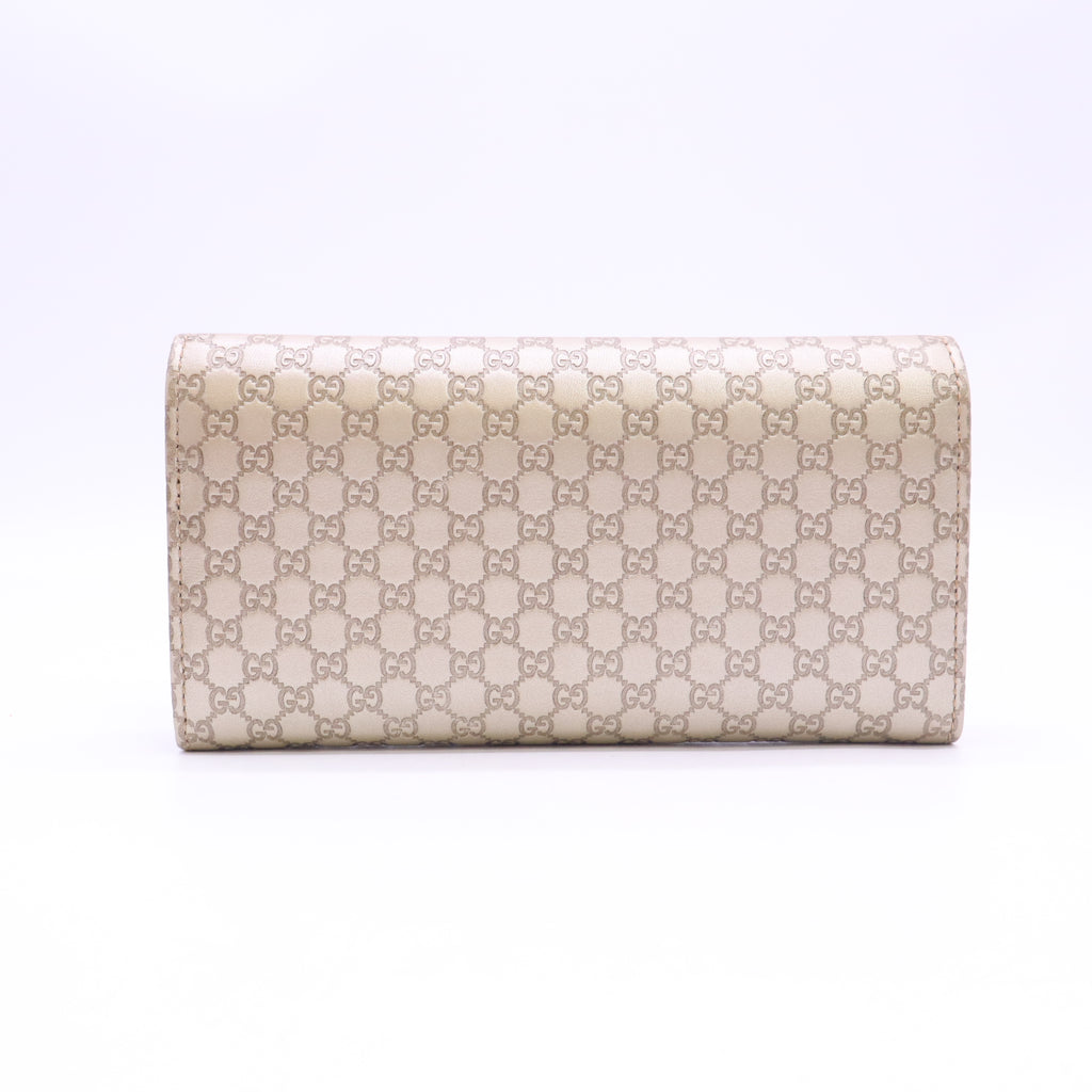 Gucci Microguccissima Bow Continental Wallet W23510
