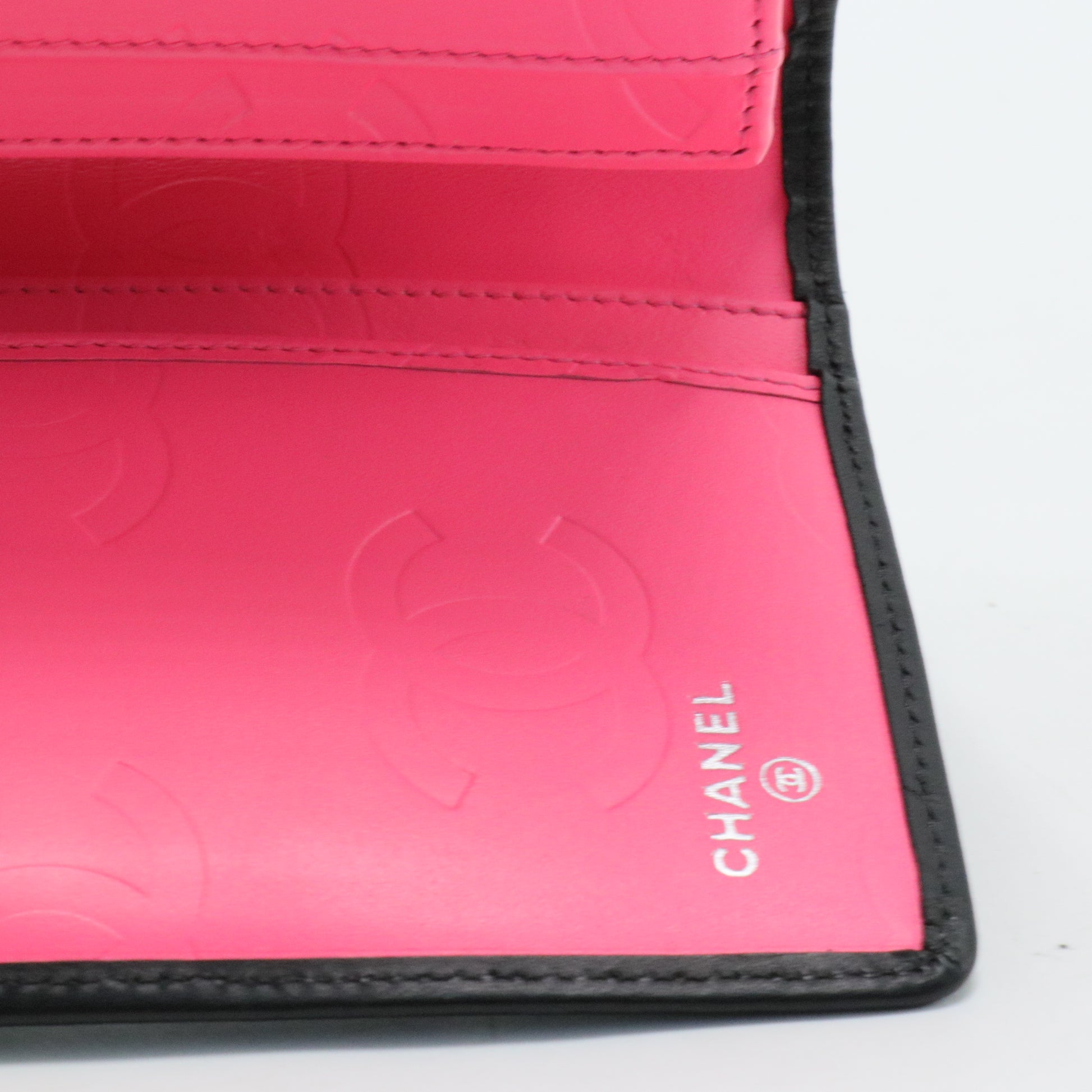 Calfskin Quilted Cambon Yen Wallet