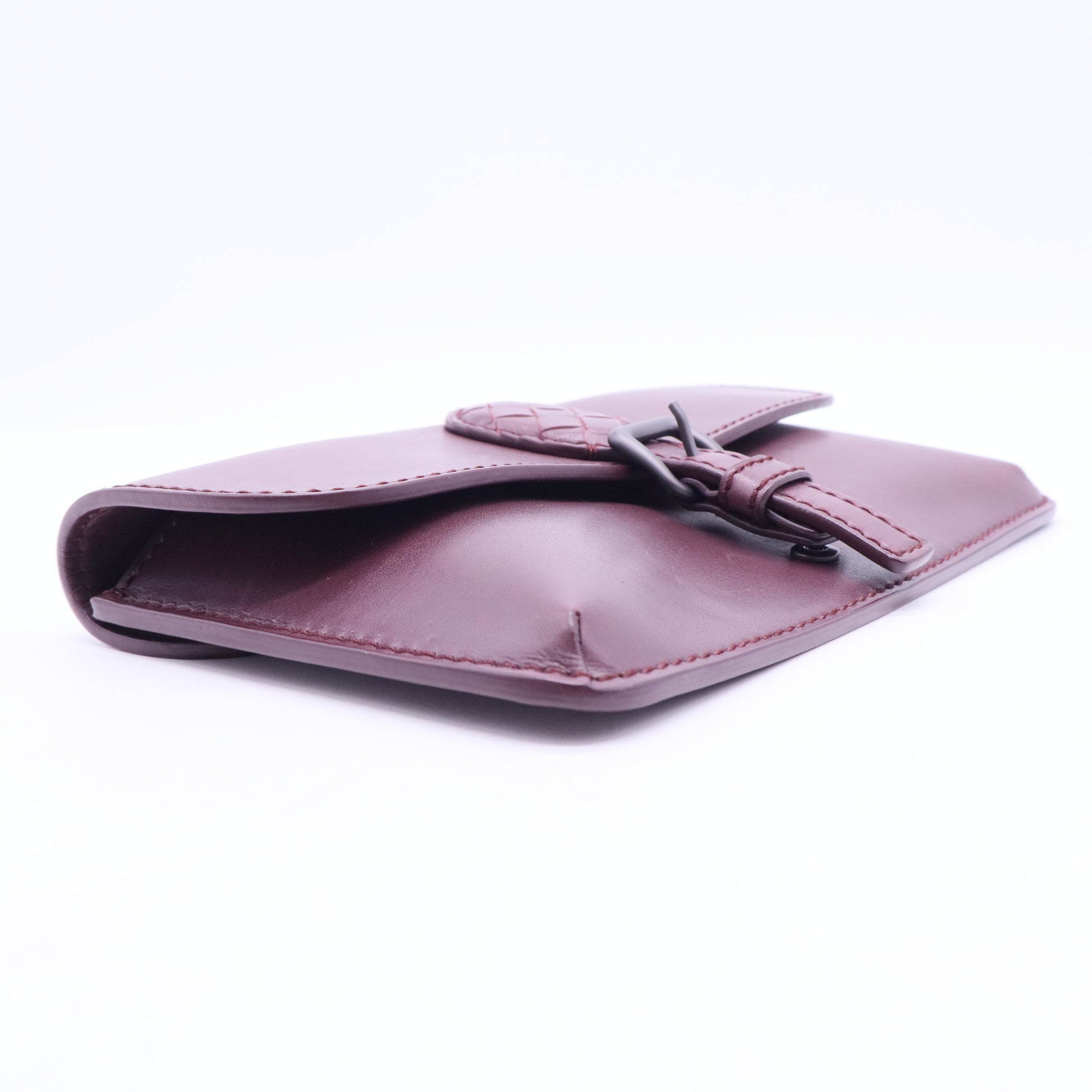 Burgundy Intrecciato Leather  Bag-W20060