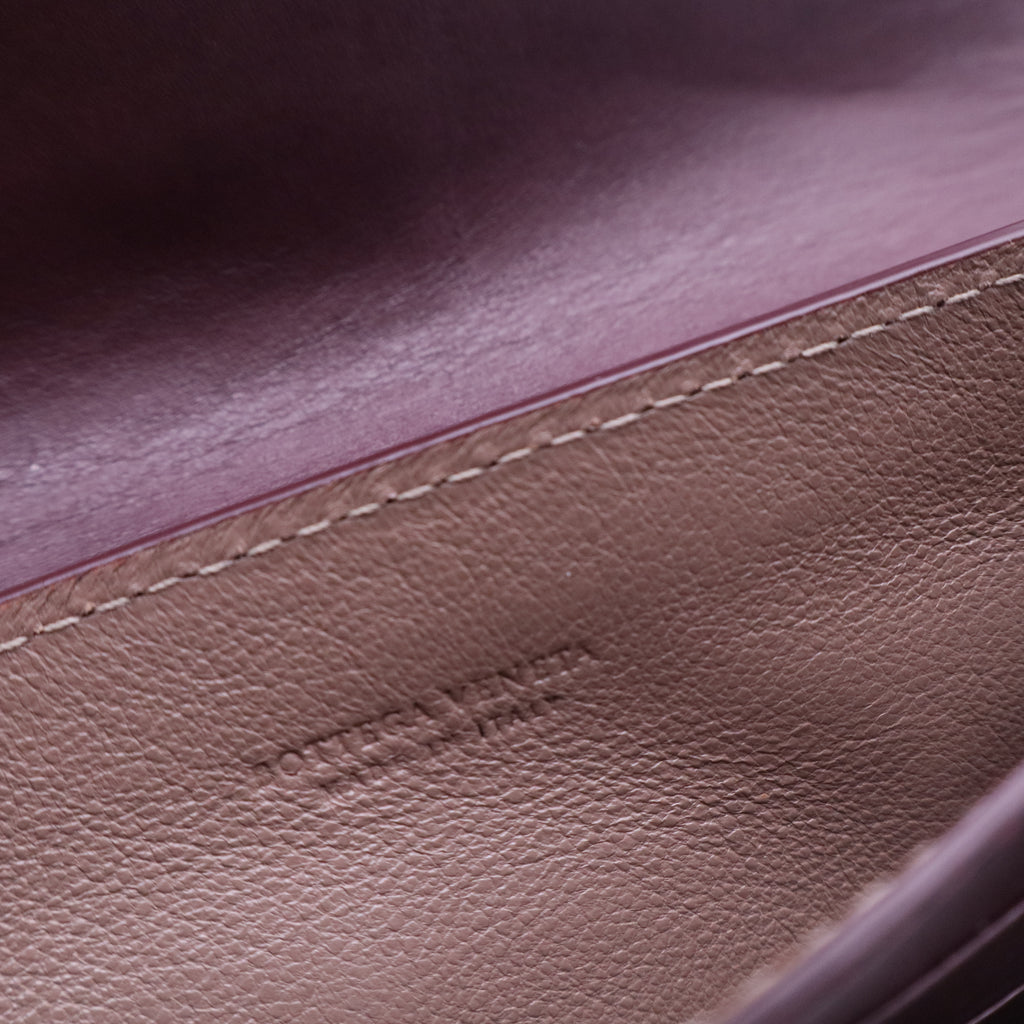 Burgundy Intrecciato Leather  Bag-W20060