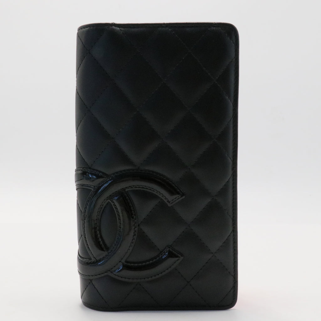 Calfskin Quilted Cambon Yen Wallet