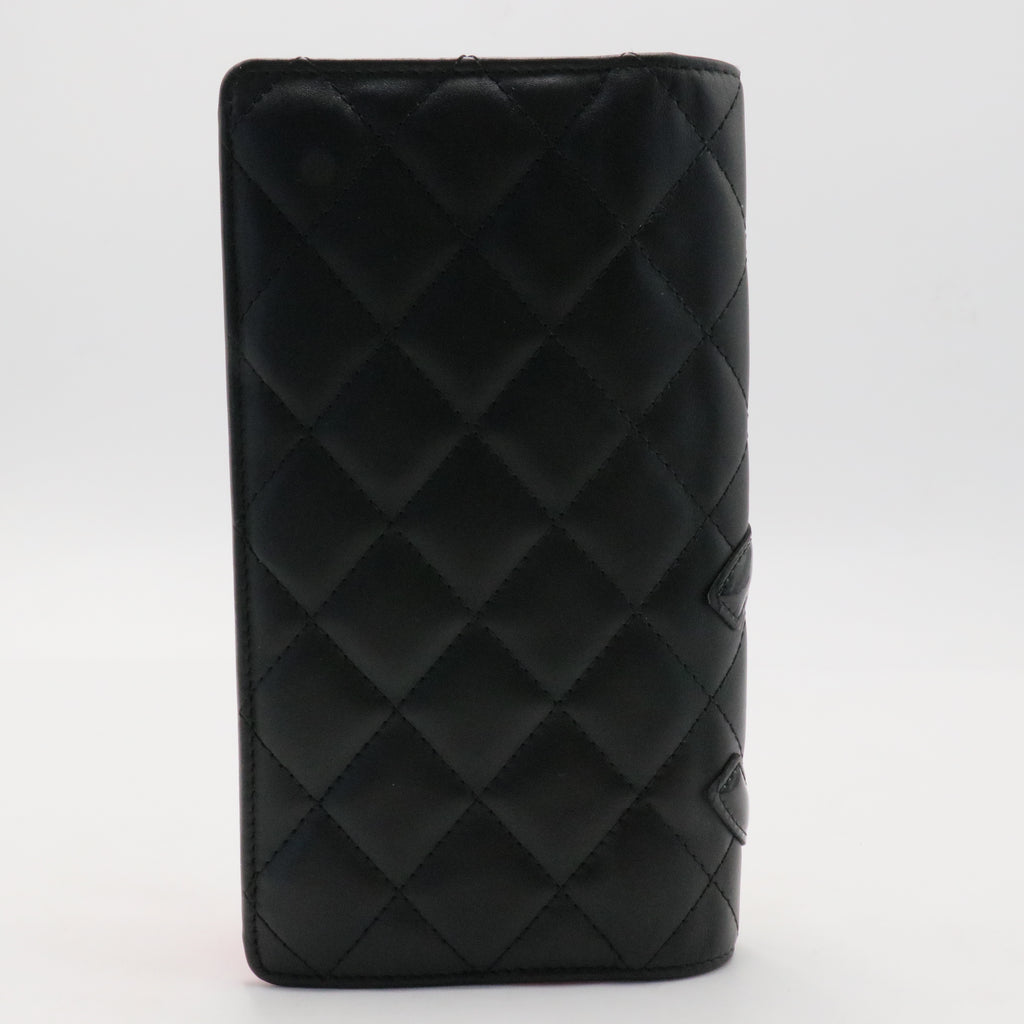 Calfskin Quilted Cambon Yen Wallet