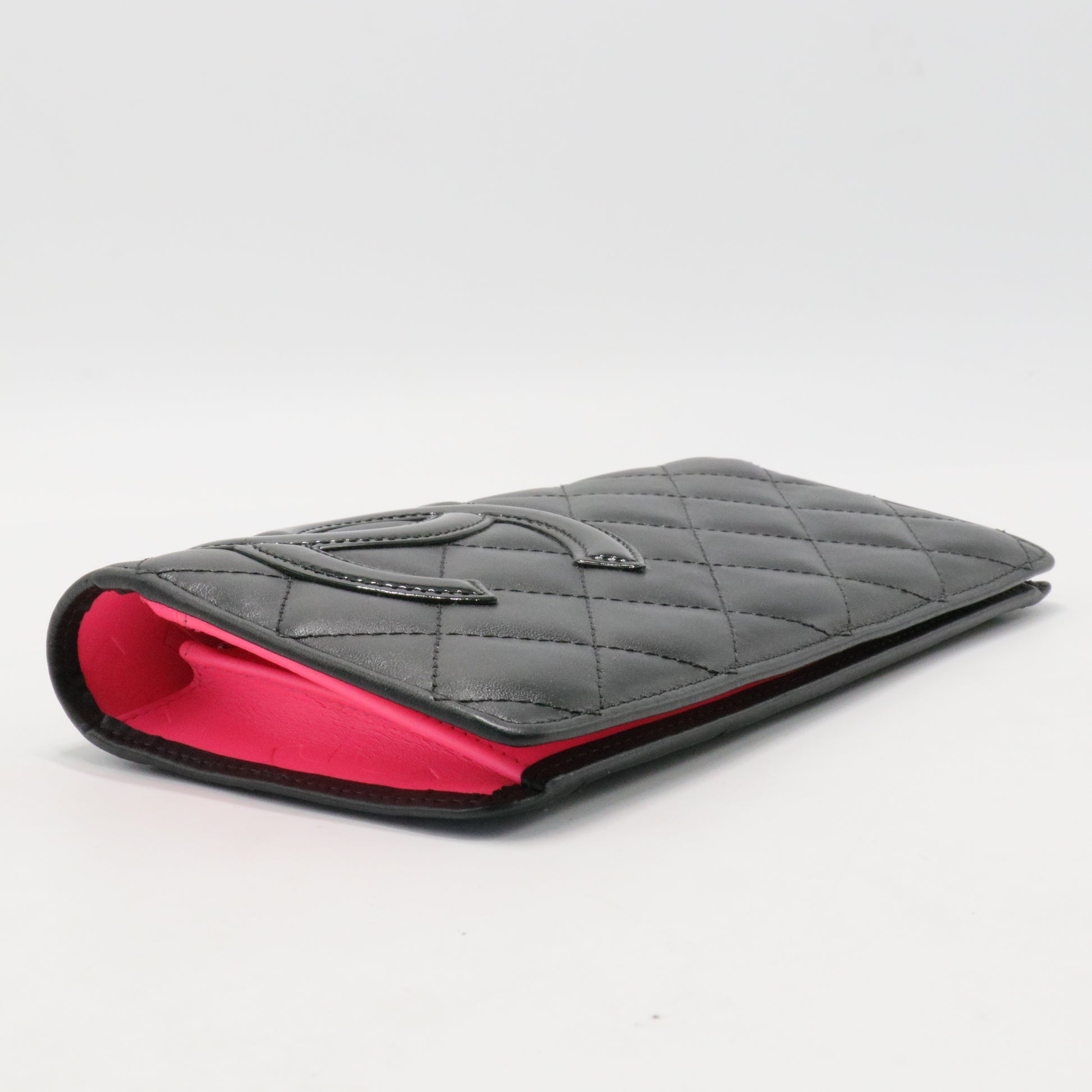 Calfskin Quilted Cambon Yen Wallet