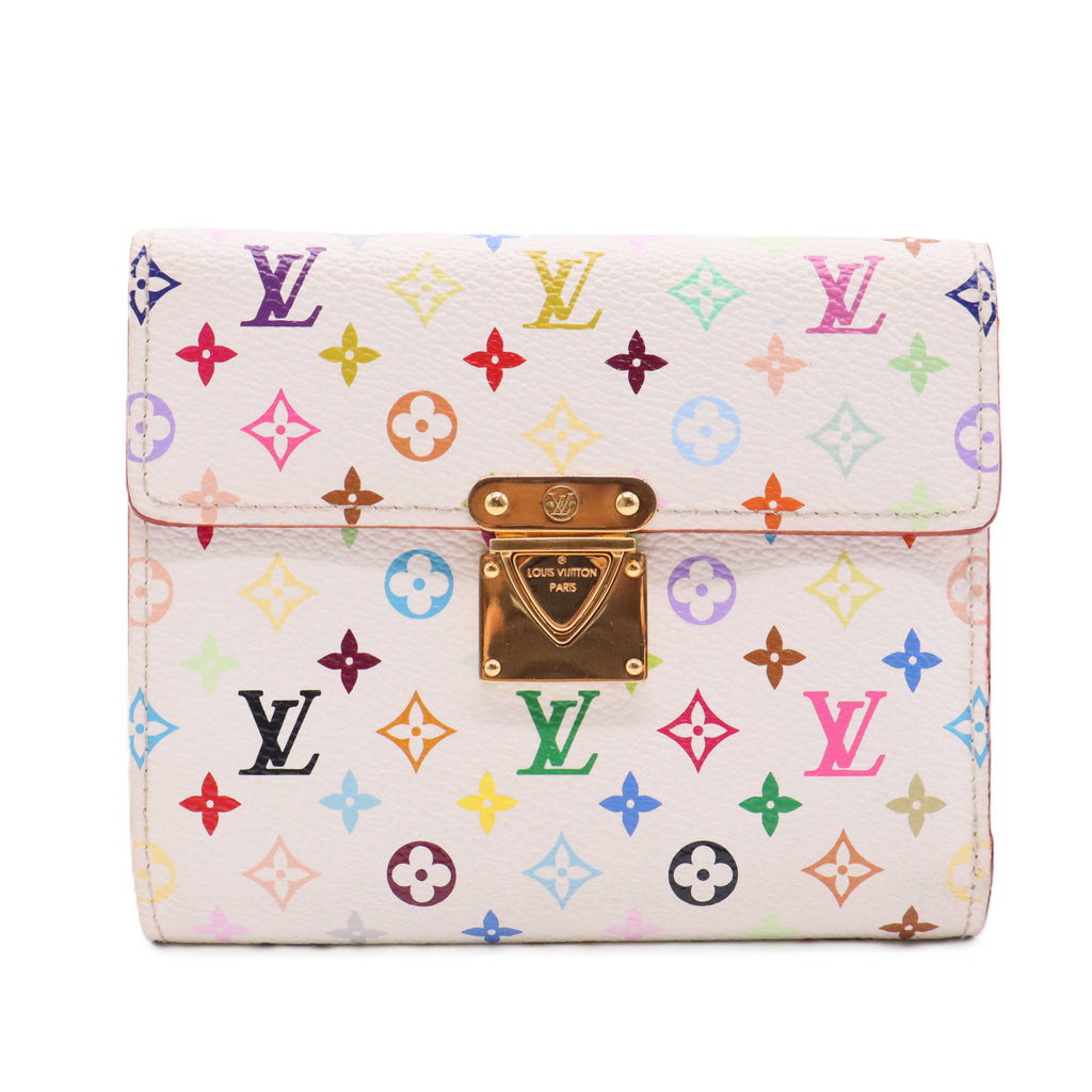 Multicolore Monogram Pattern Coated Canvas Koala Wallet