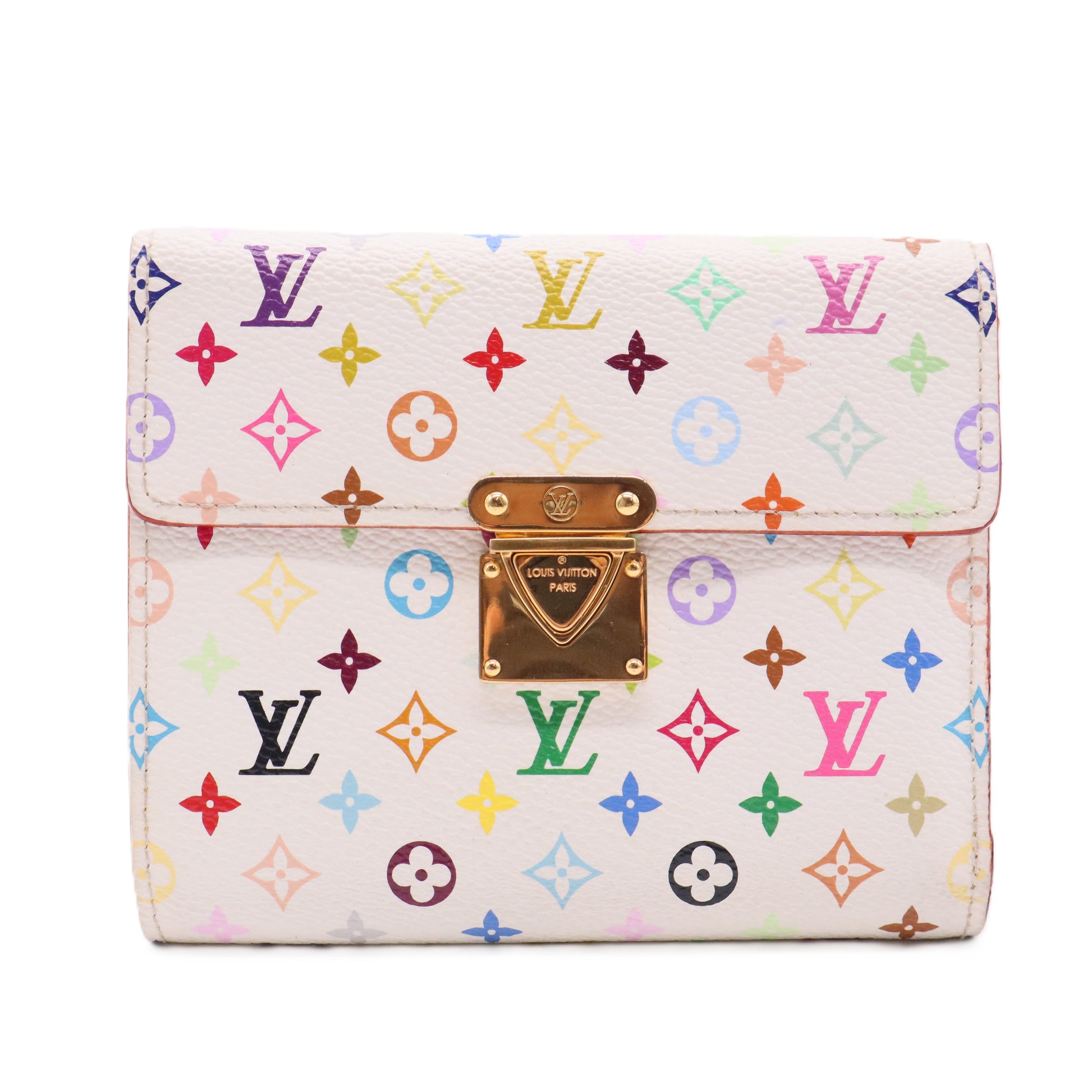 Multicolore Monogram Pattern Coated Canvas Koala Wallet