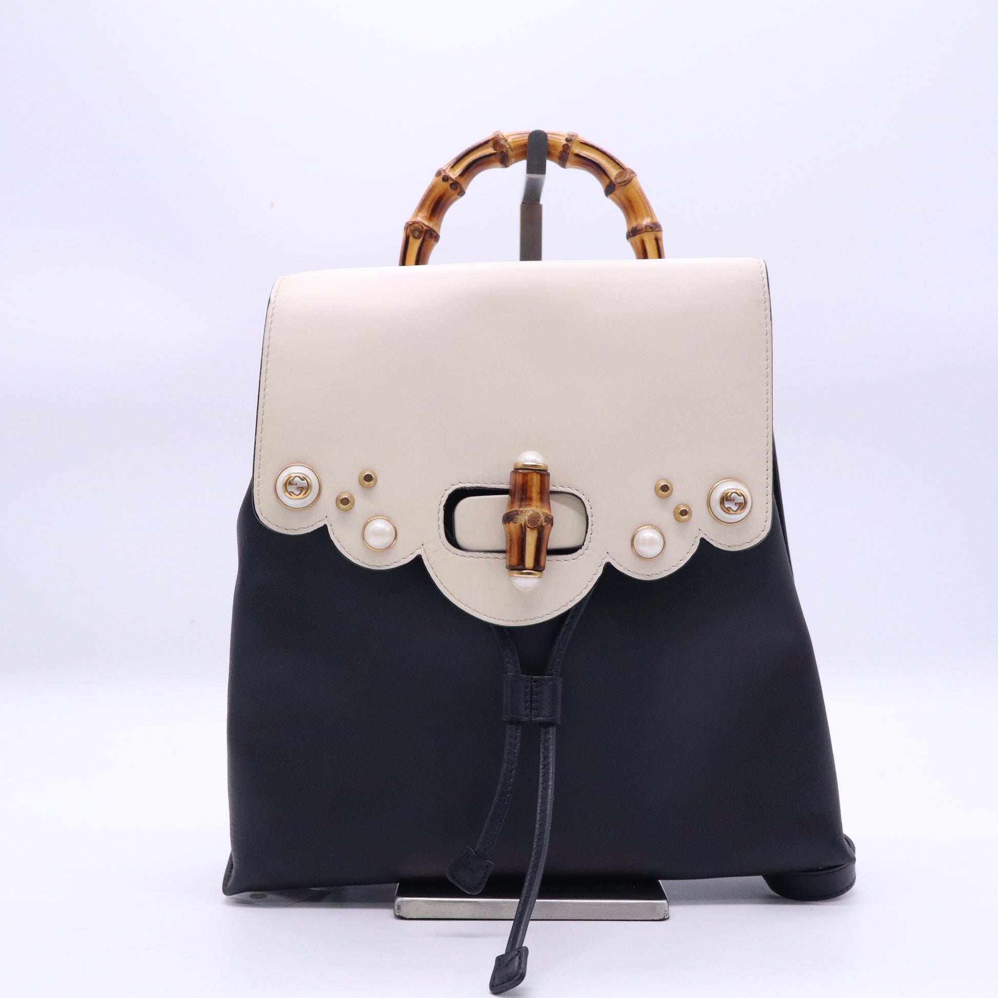 Gucci Pearly Peony Backpack - Black Backpacks Twins B21750