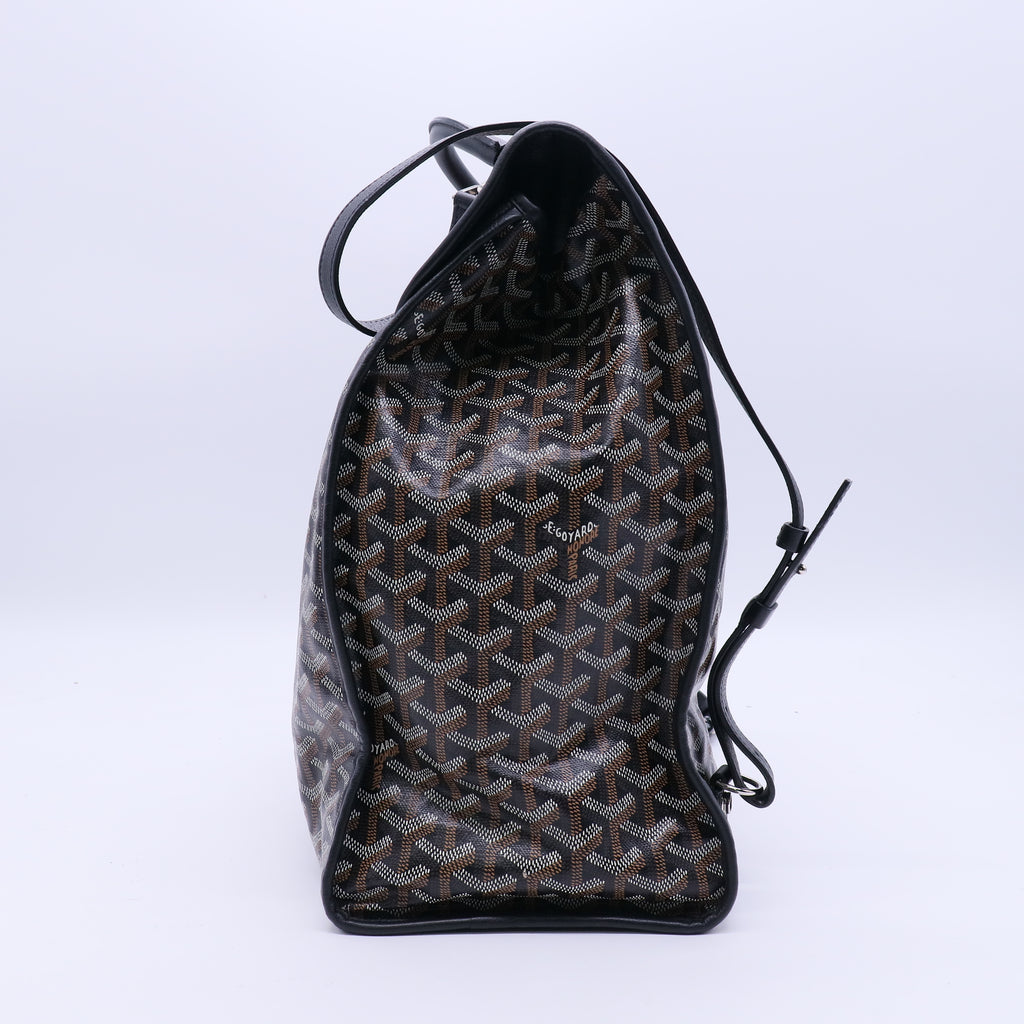 Goyard Black Chevron Print Coated Canvas Saint-Leger Bag twins LDJ3904