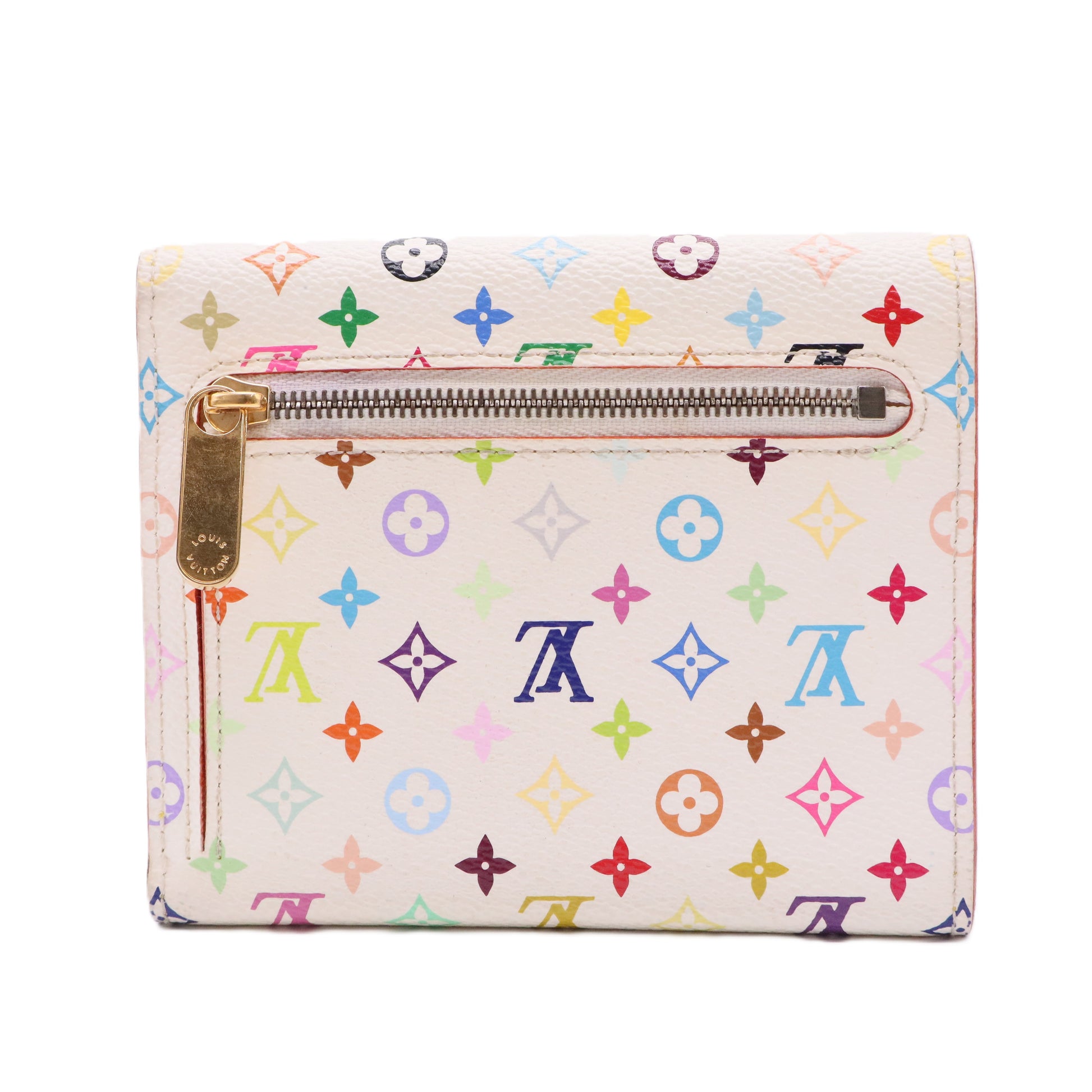 Multicolore Monogram Pattern Coated Canvas Koala Wallet