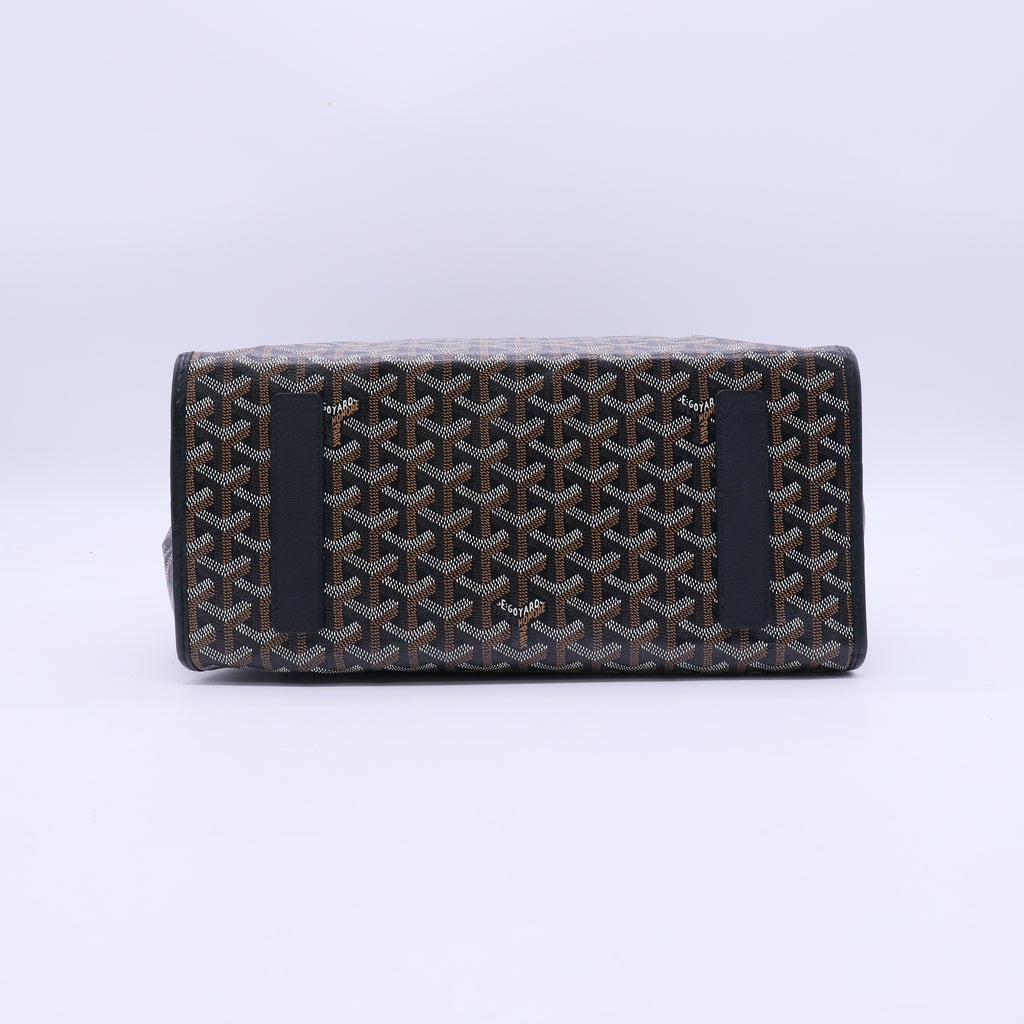 Goyard Black Chevron Print Coated Canvas Saint-Leger Bag twins LDJ3904