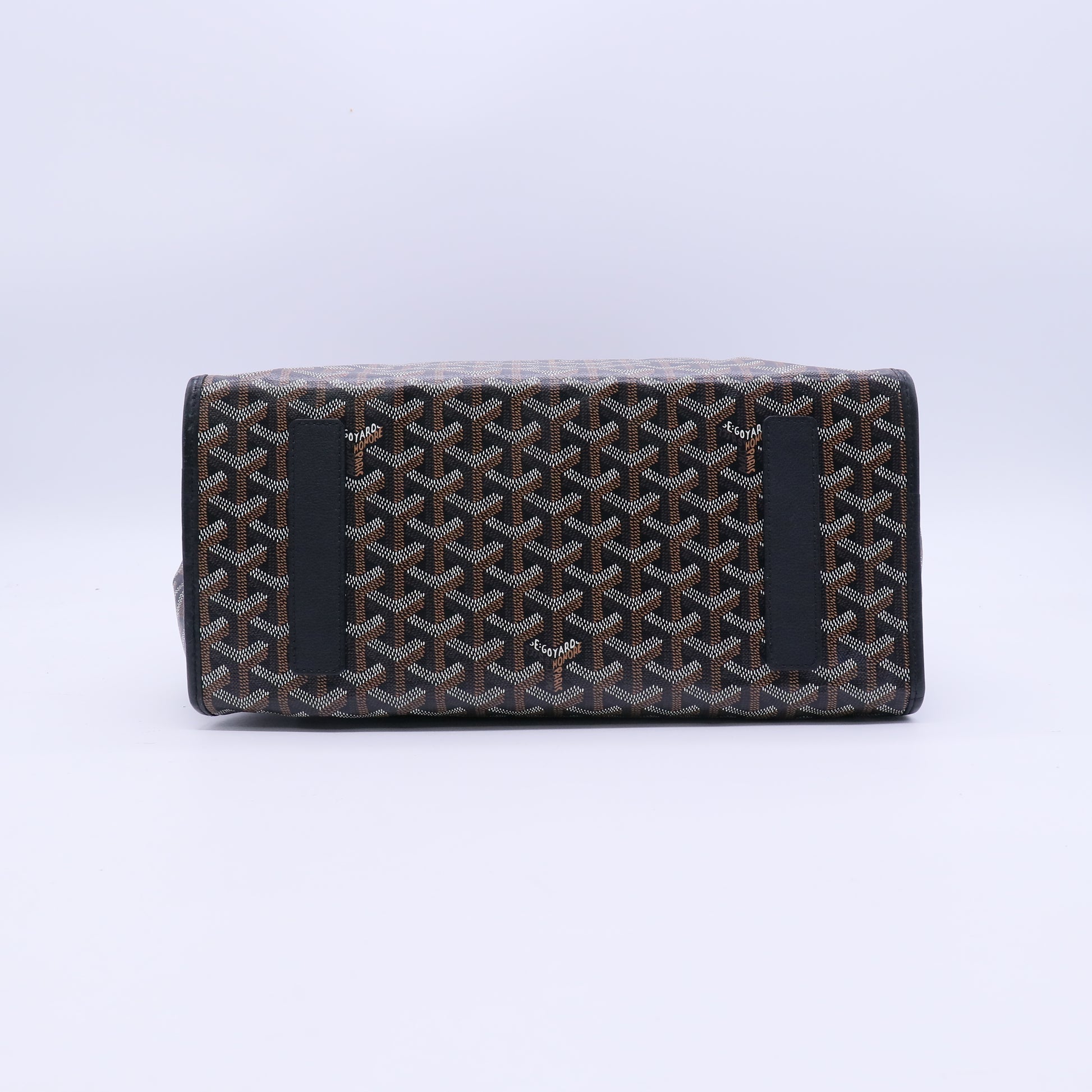 Goyard Black Chevron Print Coated Canvas Saint-Leger Bag twins LDJ3904