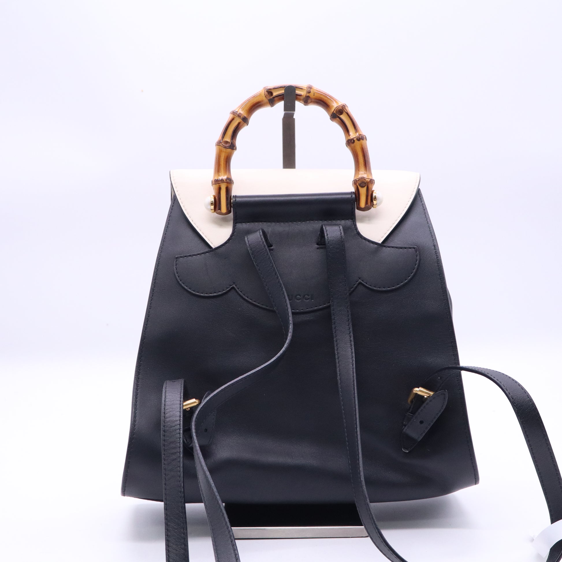 Gucci Pearly Peony Backpack - Black Backpacks Twins B21750