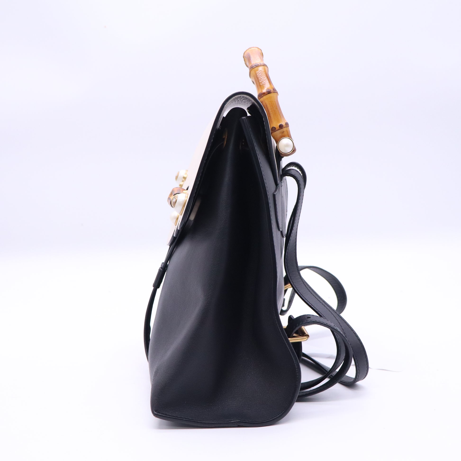 Gucci Pearly Peony Backpack - Black Backpacks Twins B21750