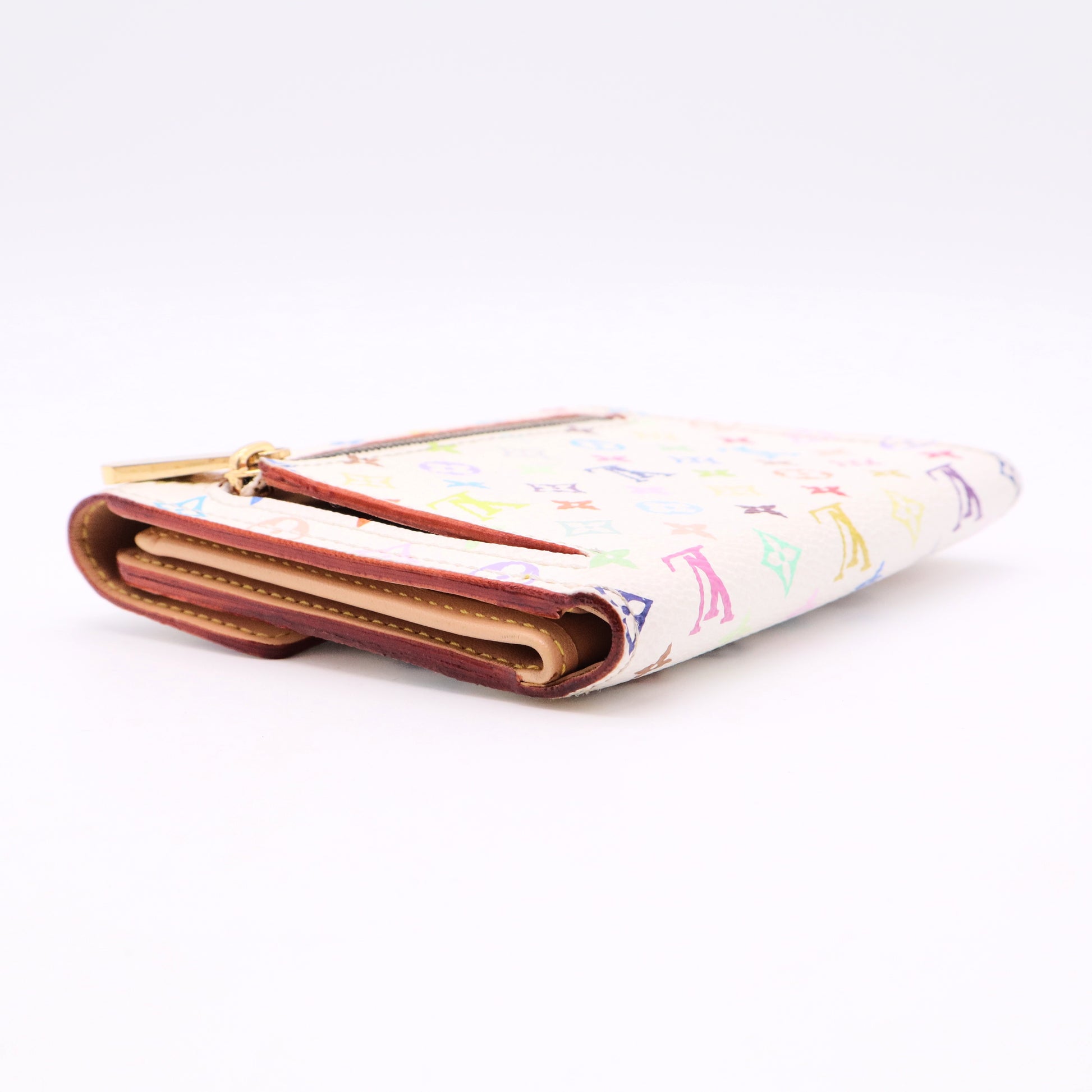 Multicolore Monogram Pattern Coated Canvas Koala Wallet