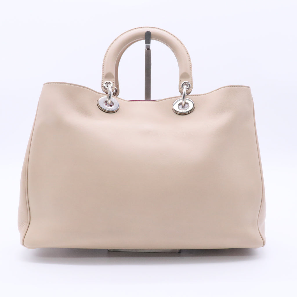 Beige Leather Large Diorissimo Tote Bag twins