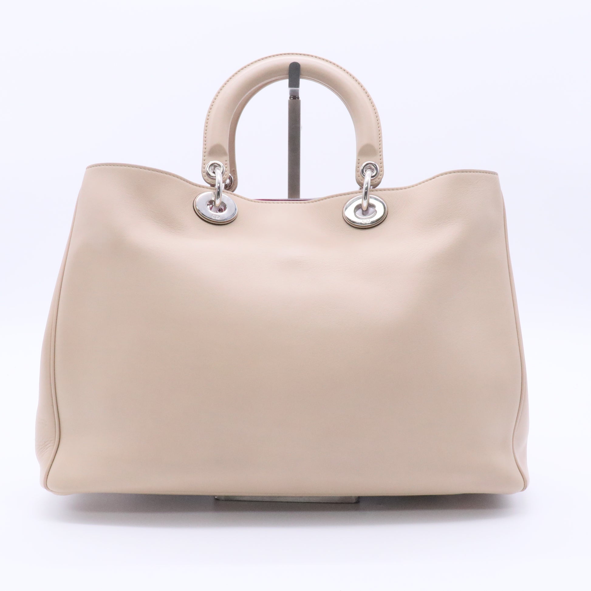 Beige Leather Large Diorissimo Tote Bag twins