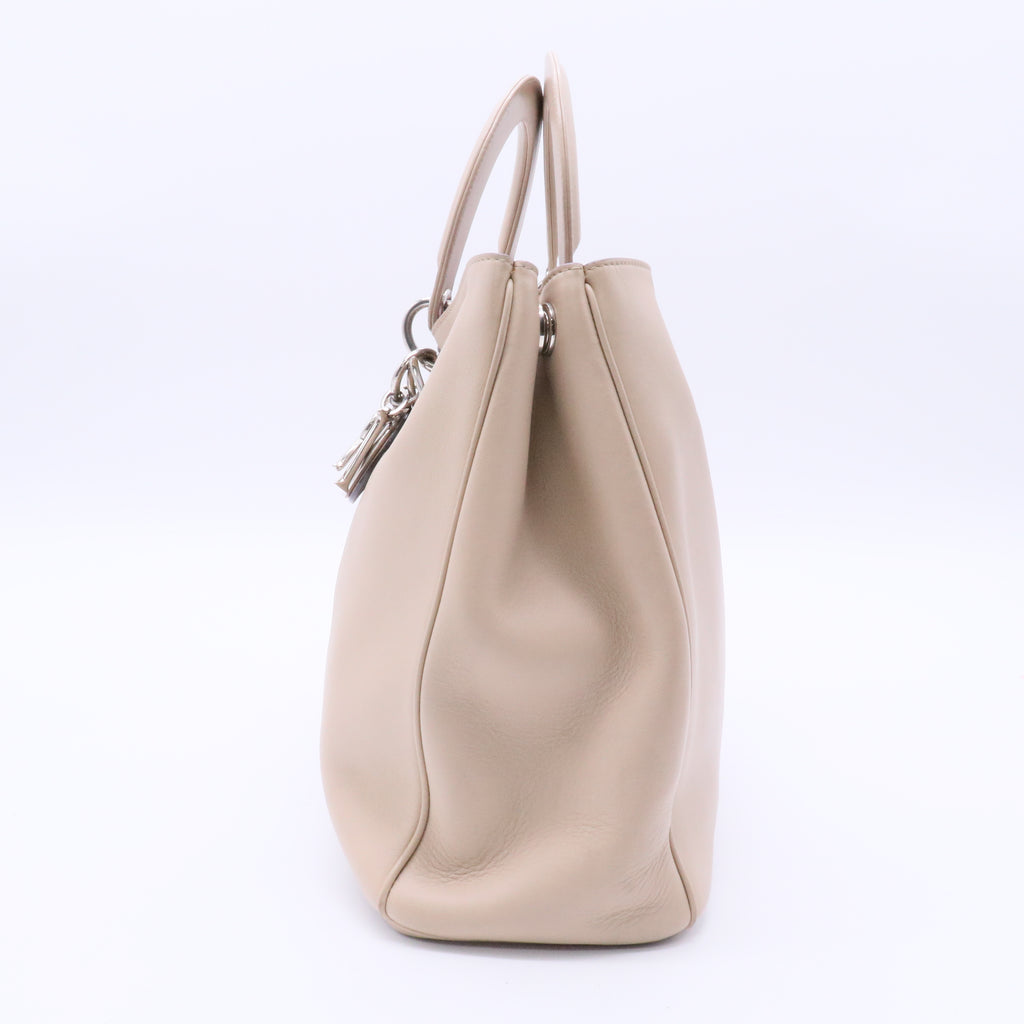 Beige Leather Large Diorissimo Tote Bag twins