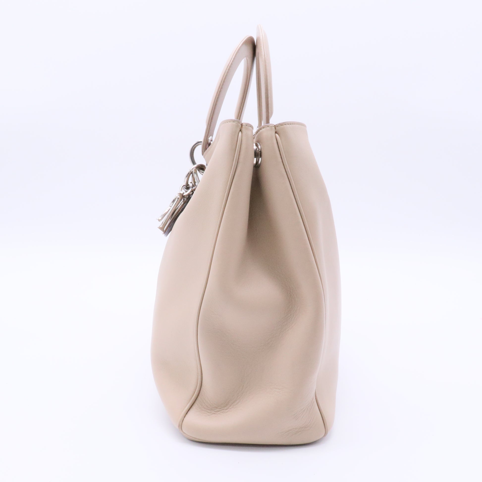 Beige Leather Large Diorissimo Tote Bag twins
