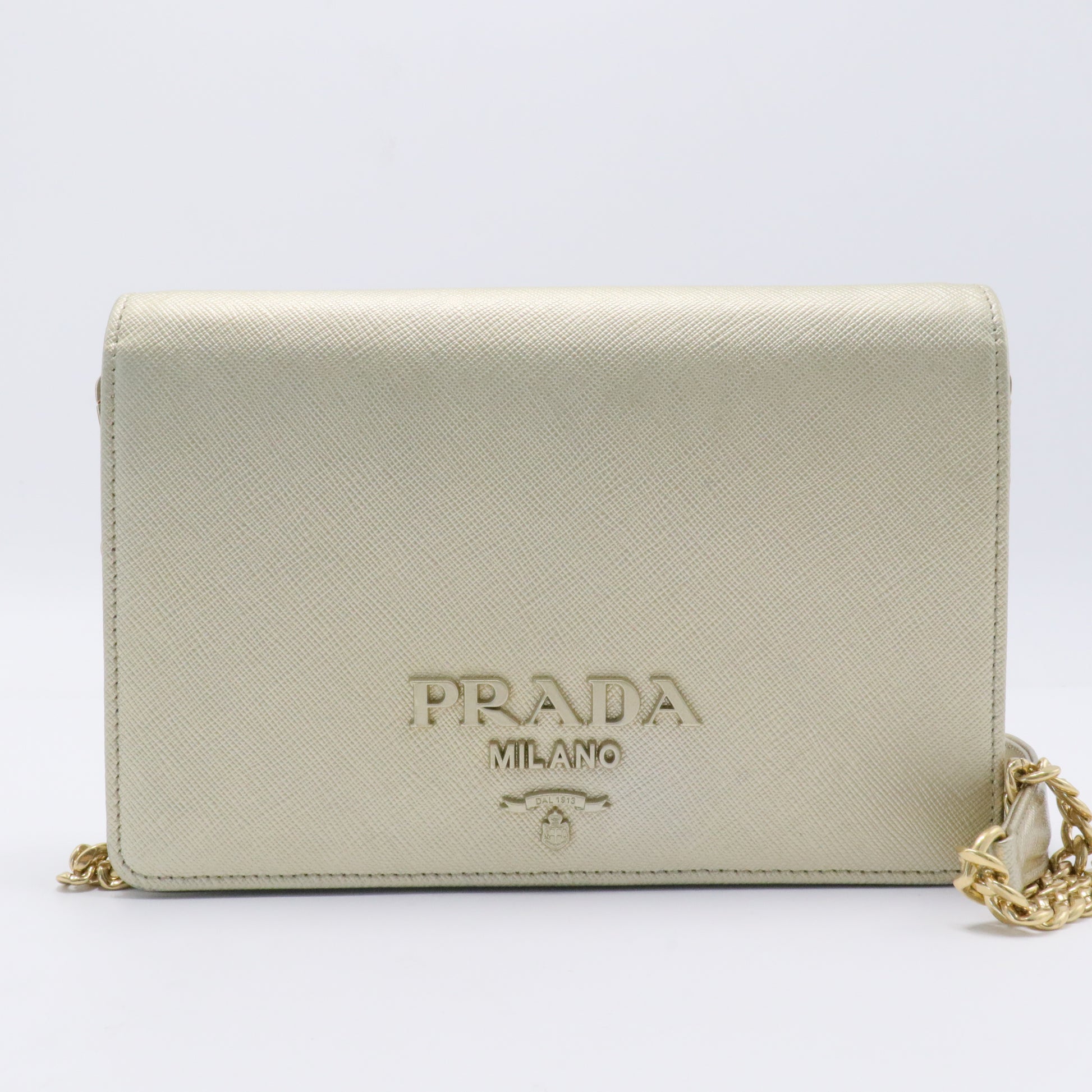 Chain Wallet Crossbody Saffiano Leather