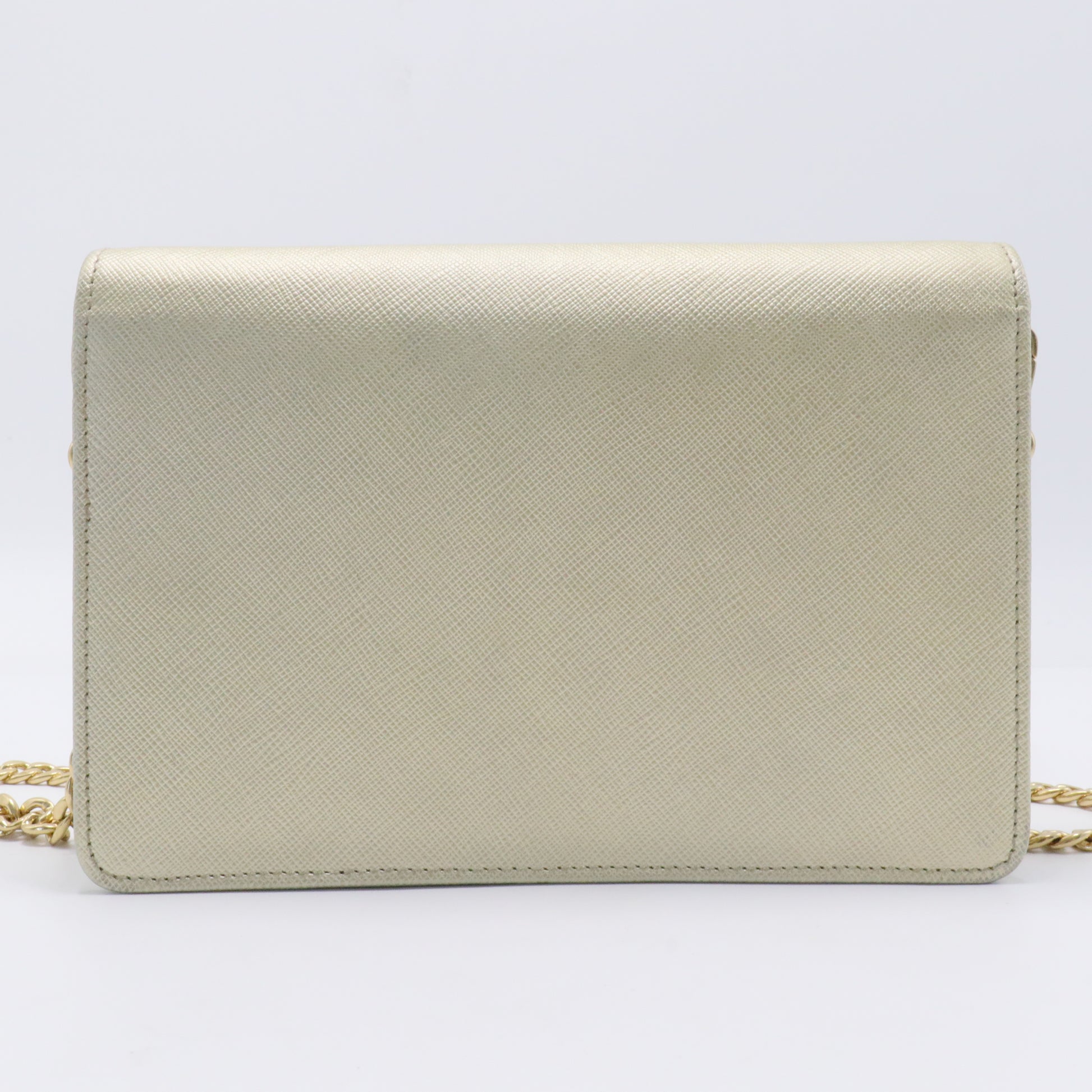 Chain Wallet Crossbody Saffiano Leather