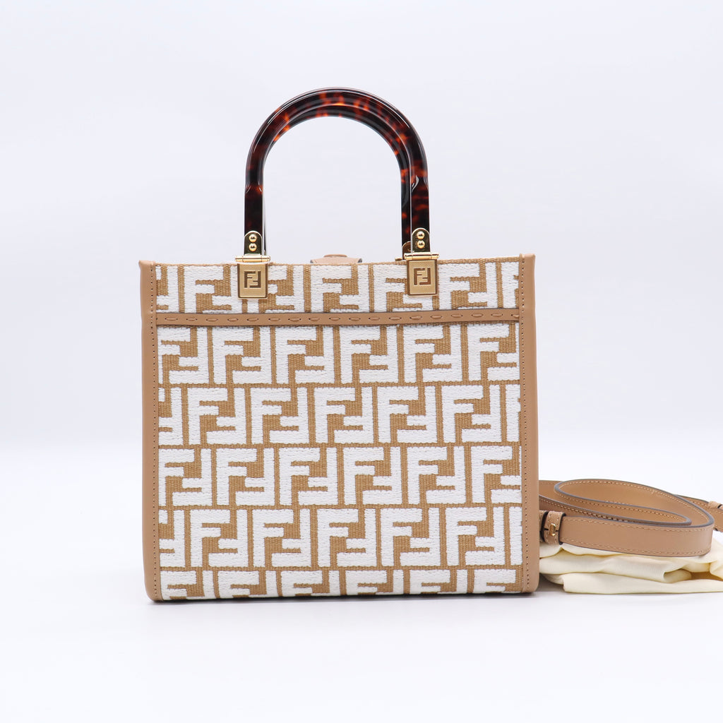 Sunshine Shopper Tote Zucca Embroidered Raffia Small Twins LDJ3334