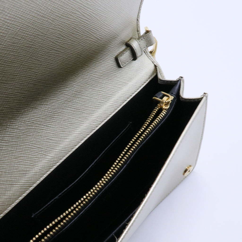 Chain Wallet Crossbody Saffiano Leather