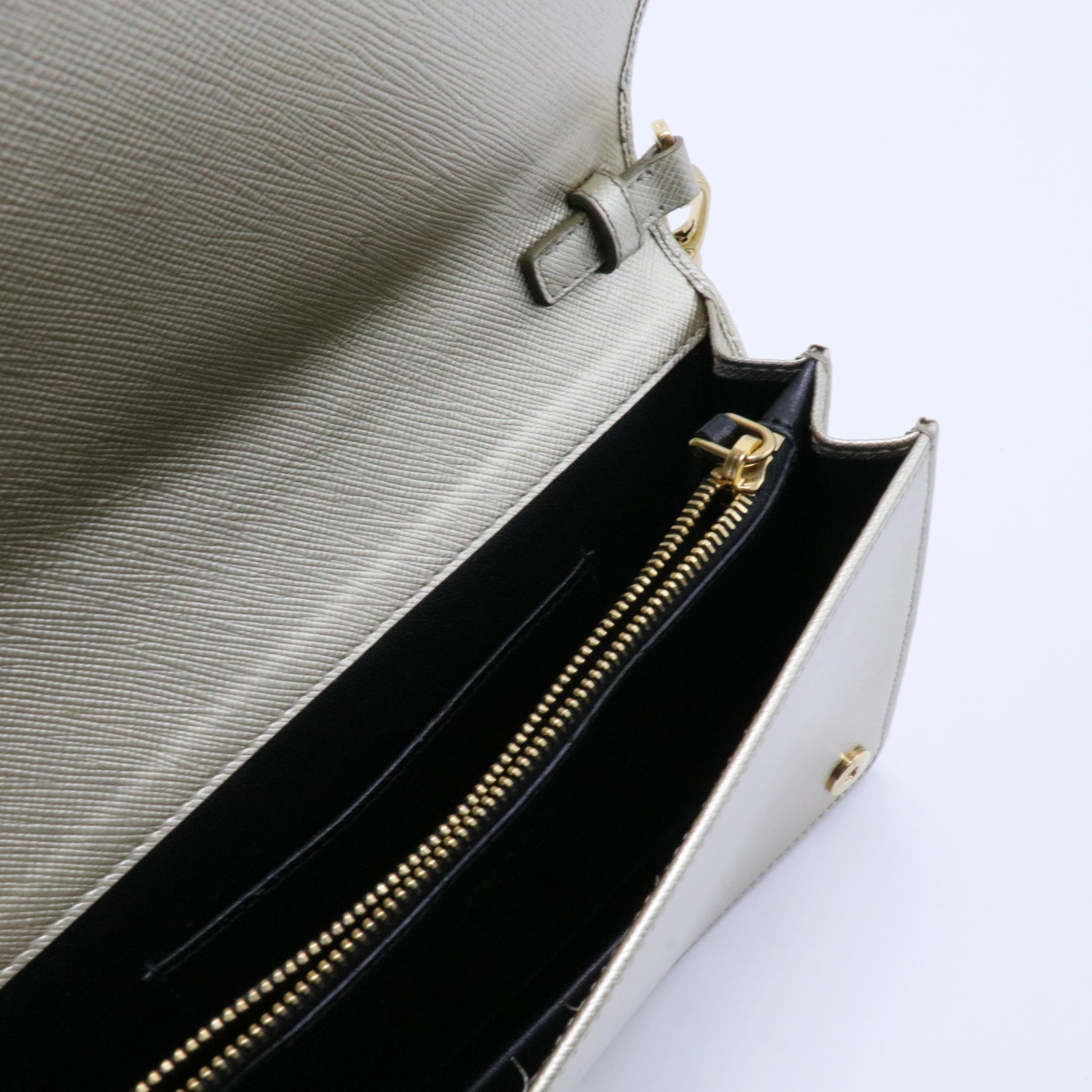 Chain Wallet Crossbody Saffiano Leather