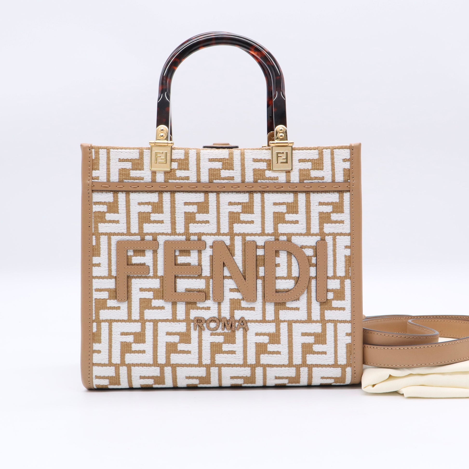 Sunshine Shopper Tote Zucca Embroidered Raffia Small Twins LDJ3334