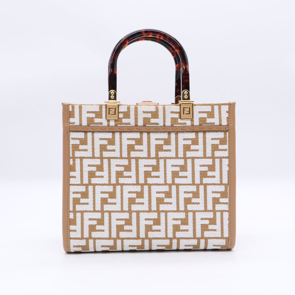 Sunshine Shopper Tote Zucca Embroidered Raffia Small Twins LDJ3334