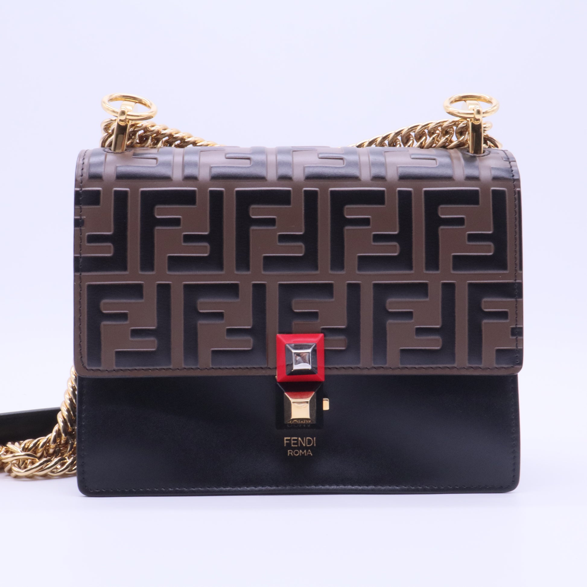 Kan I Bag Zucca Embossed Leather Small Twins LDJ3396