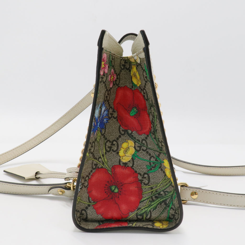 Padlock Chain Tote Printed GG Coated Canvas Small