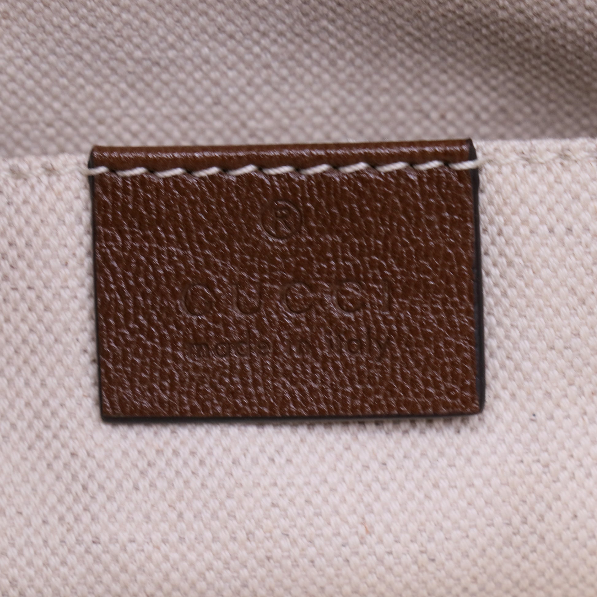 Gucci Monogram Calfskin Large Horsebit 1955 Tote Bag Beige Brown Sugar Twins B21563