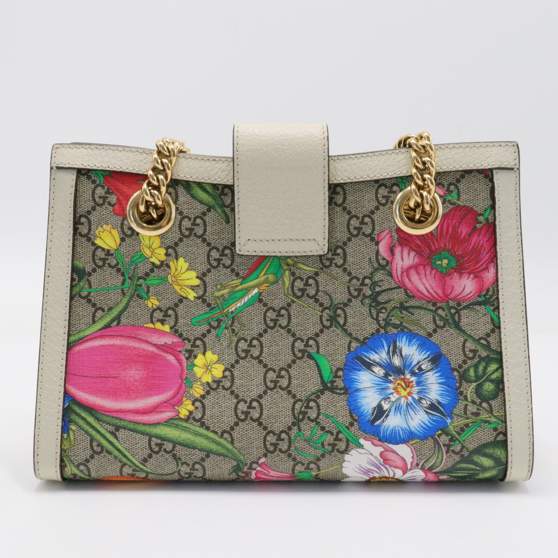 Padlock Chain Tote Printed GG Coated Canvas Small