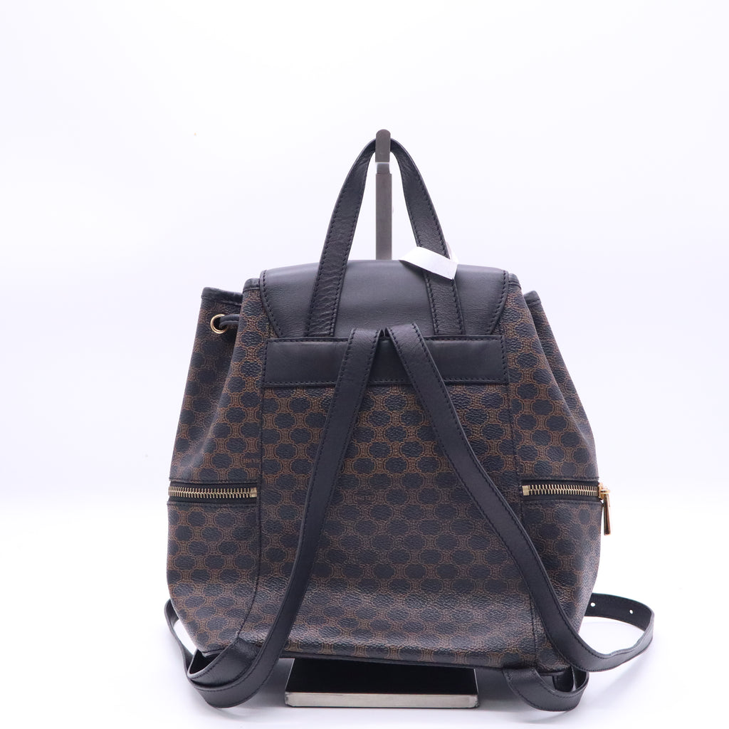 Celine Folco Backpack Triomphe Coated Canvas  Twins B20571