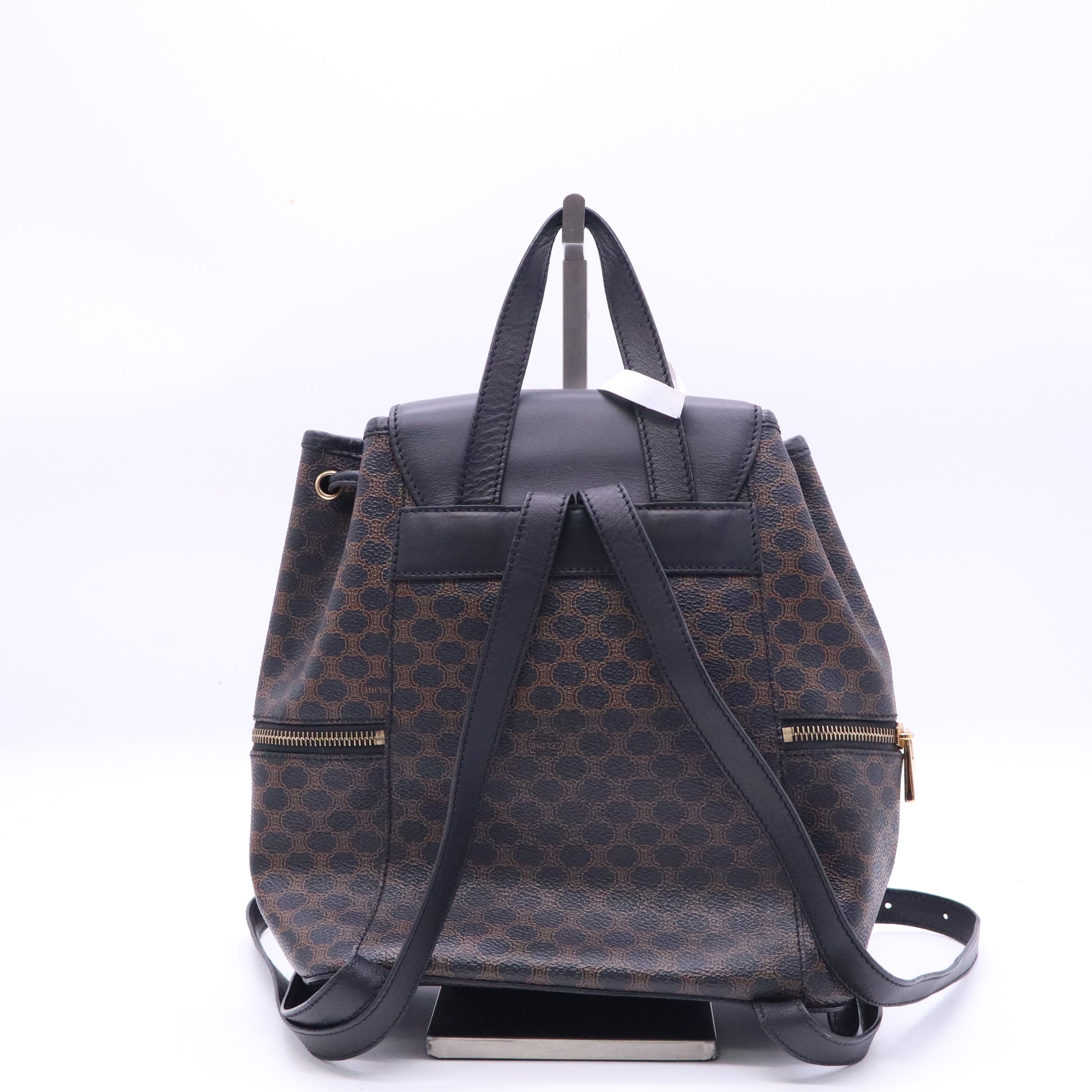 Celine Folco Backpack Triomphe Coated Canvas  Twins B20571