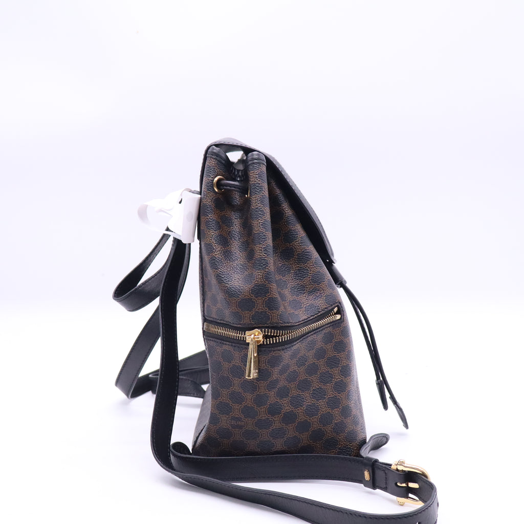 Celine Folco Backpack Triomphe Coated Canvas  Twins B20571