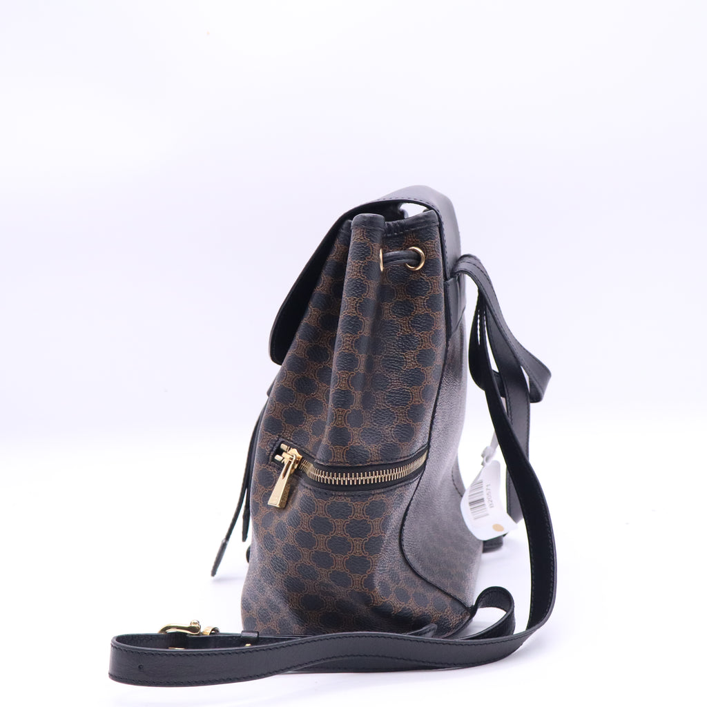 Celine Folco Backpack Triomphe Coated Canvas  Twins B20571