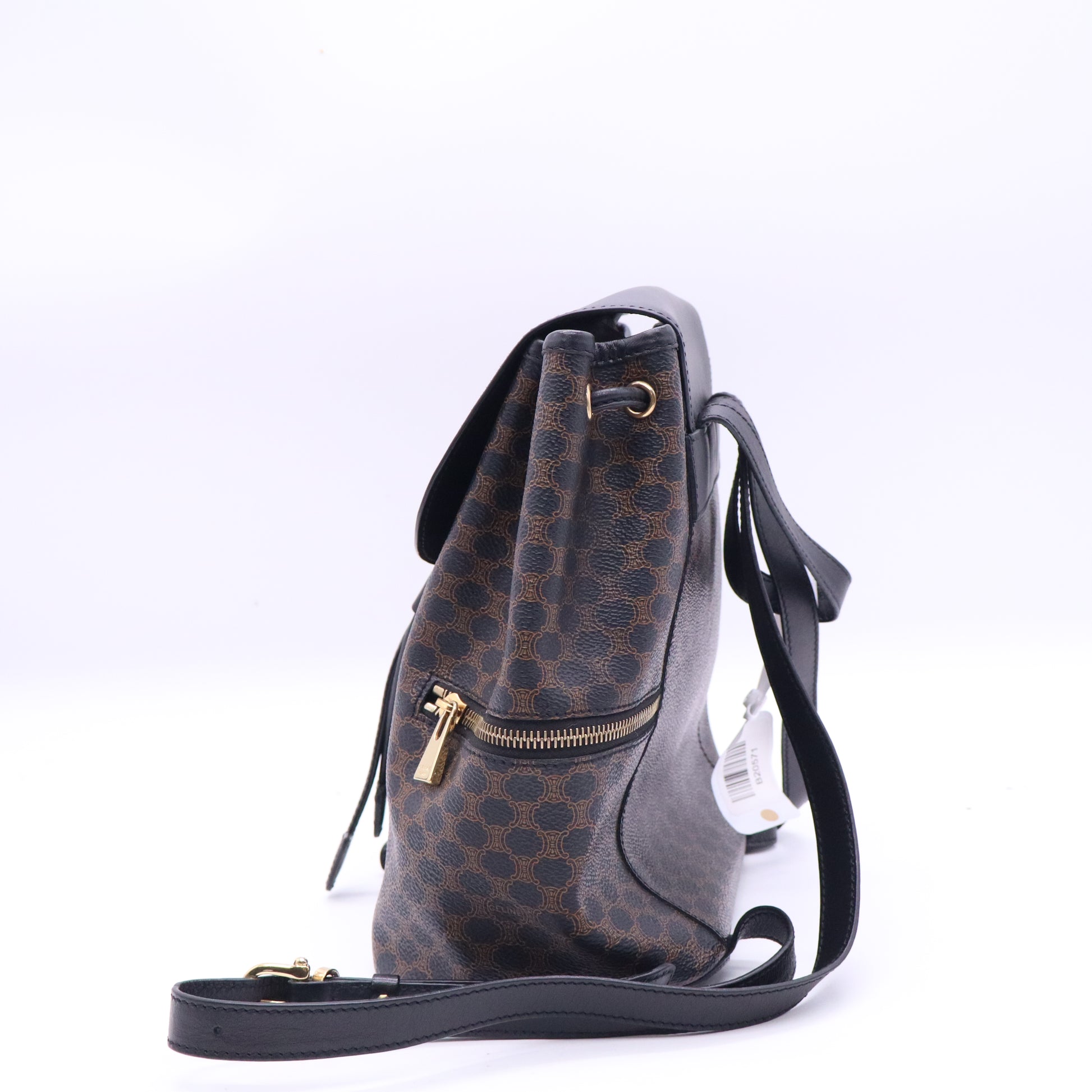 Celine Folco Backpack Triomphe Coated Canvas  Twins B20571