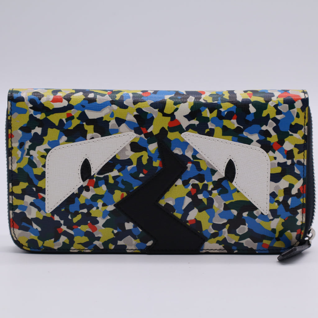 Fendi Monster Camouflage Zippy Long Wallet Twins