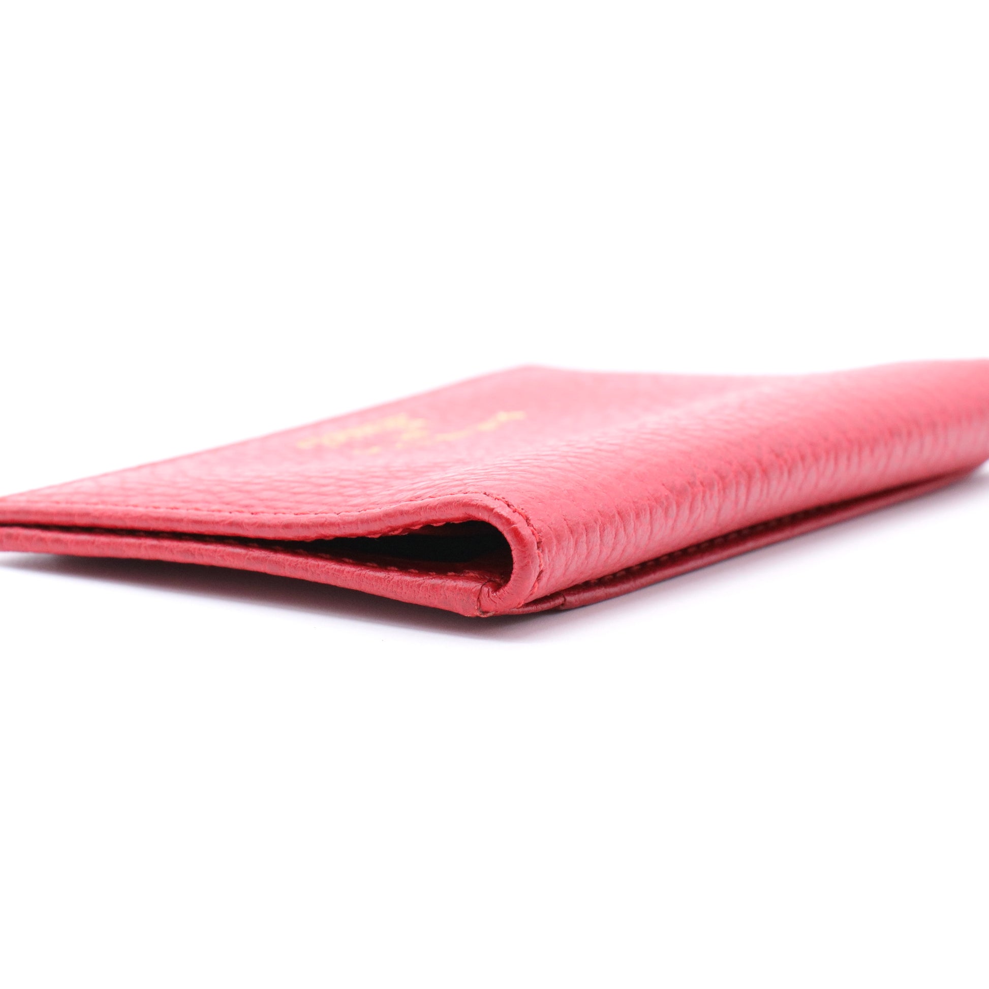 Dollar Calfskin Swing Train Pass Card Case Tabasco